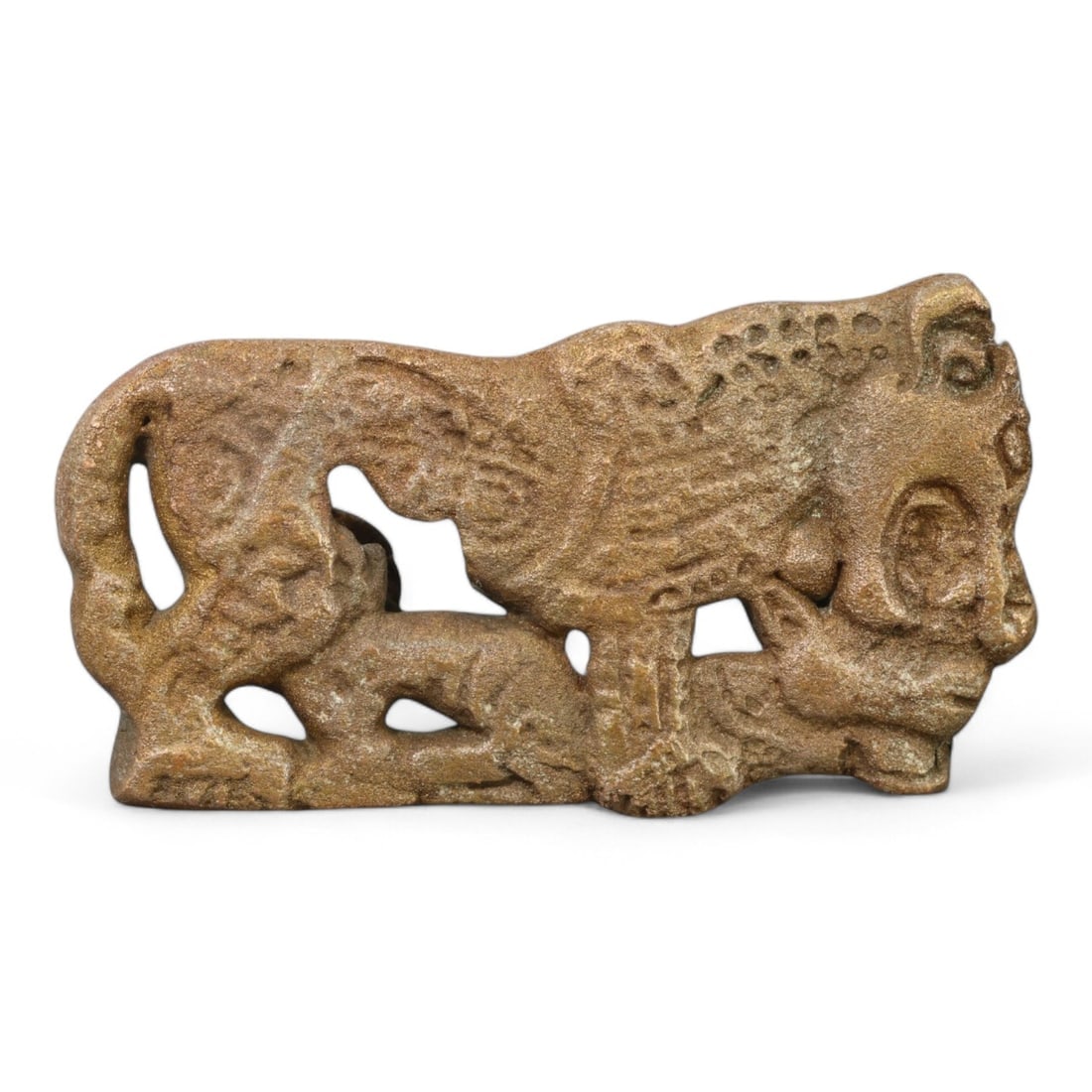 SINO-SIBERIAN: Bronze Belt Buckle, Central Asia (73g, 7 x 3.5cm) (1 of 2)