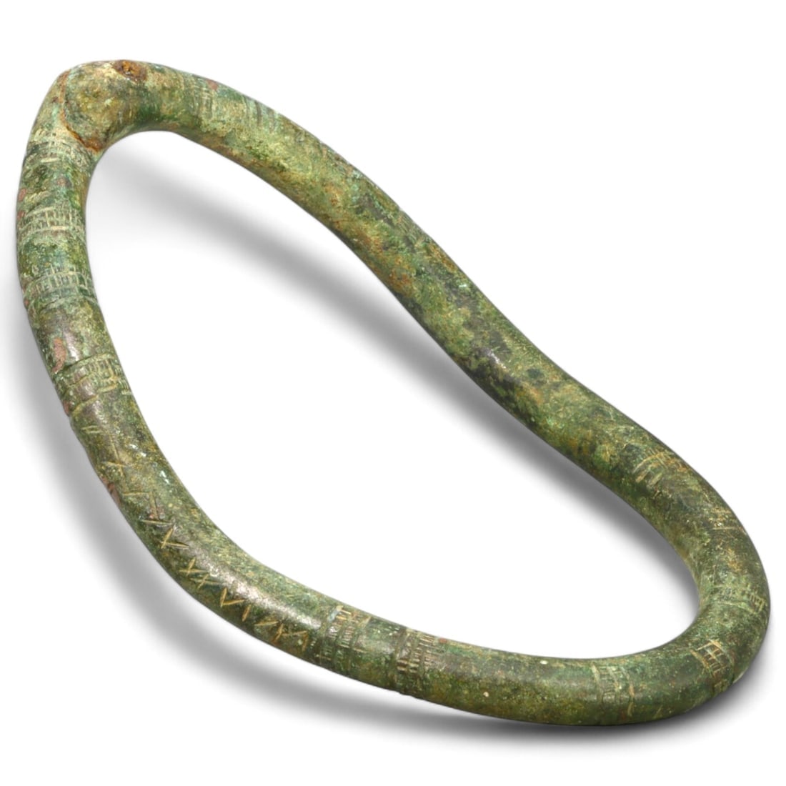 BRONZE ANKLET: Engraved Ornamentation (196g, 13cm) (1 of 3)