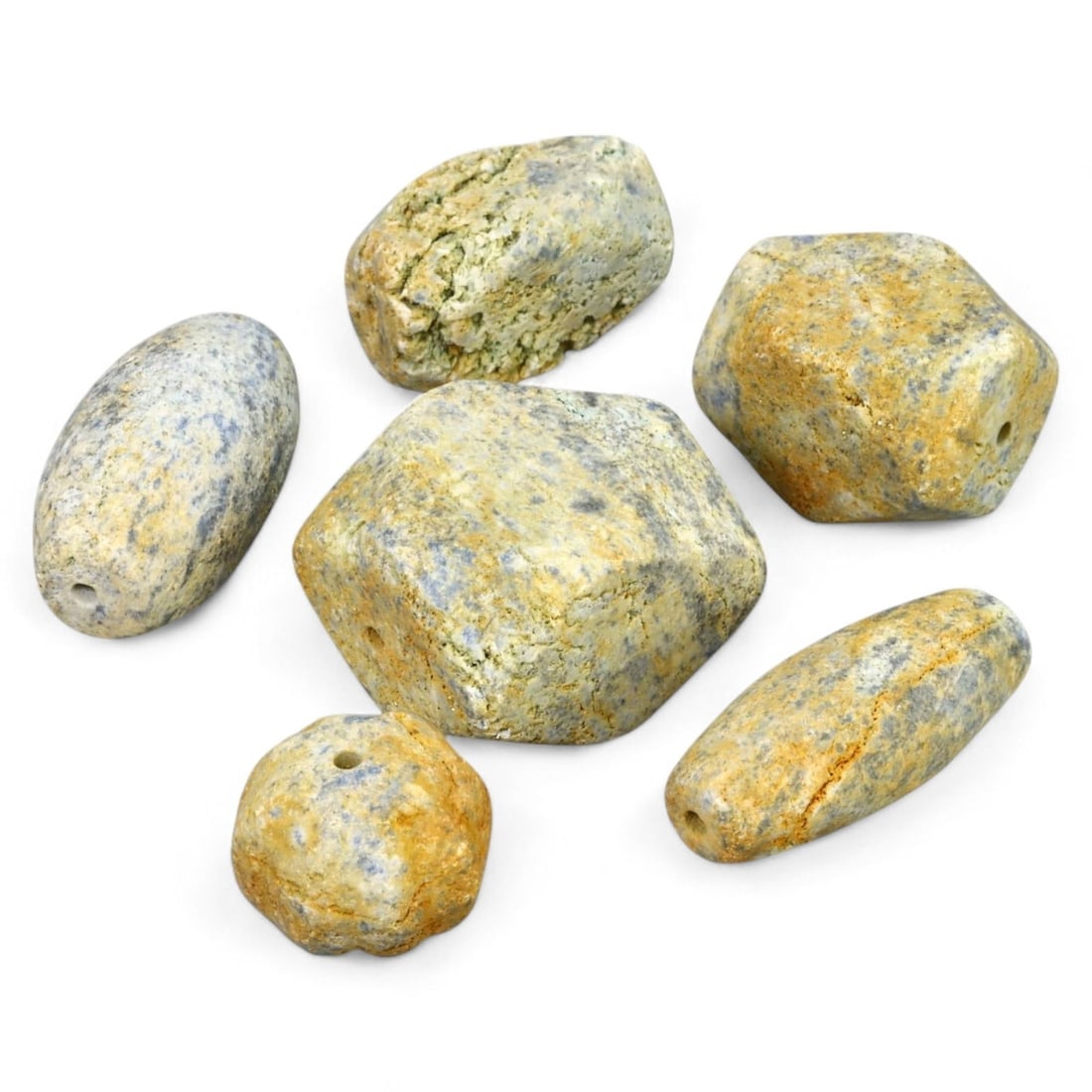 ANCIENT ACHAEMENID LAPIS LAZULI BEADS: Set of 6, Circa 6th-4th Century BCE (2.5 x 1.7cm, 69g) (1 of 1)