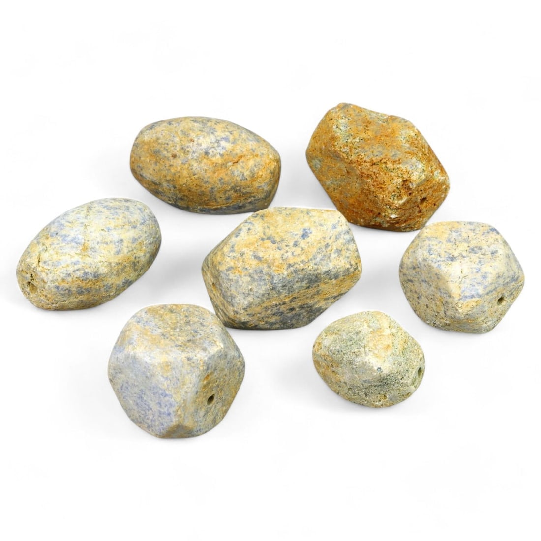 ANCIENT ACHAEMENID LAPIS LAZULI BEADS: Set of 7, Circa 6th-4th Century BCE (2.8cm x 2cm, 101g) (1 of 1)