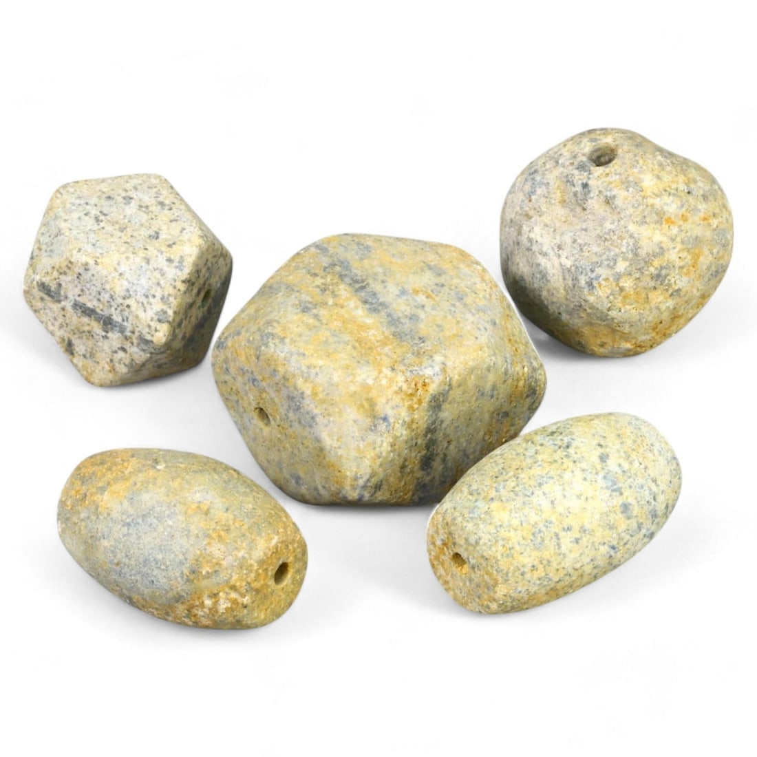 ANCIENT ACHAEMENID LAPIS LAZULI BEADS: Set of 5, Circa 6th-4th Century BCE (2.3 x 1.5cm, 59g) (1 of 1)