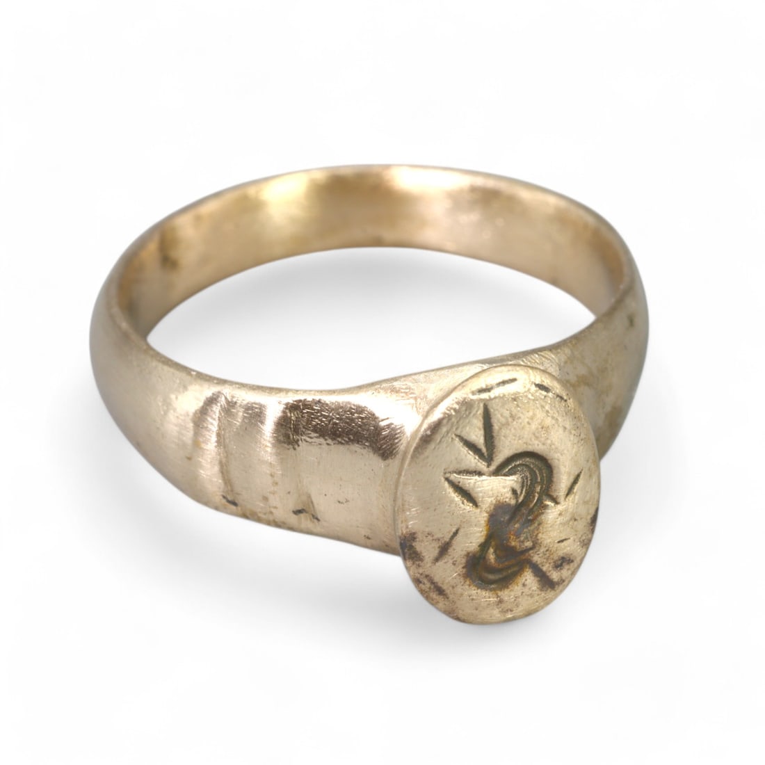 VIKING HACK SILVER RING: Engraved Band with Symbolic Design (5g, Size 8 US) (1 of 2)