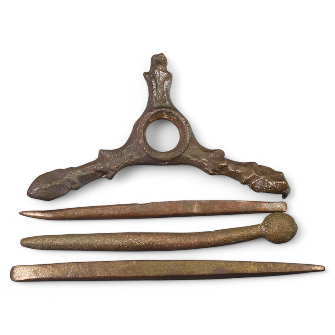 ROMAN BRONZE TOOLS AND MOUNT: Set of Functional and Ornamental Objects (38g, 7cm) (1 of 1)