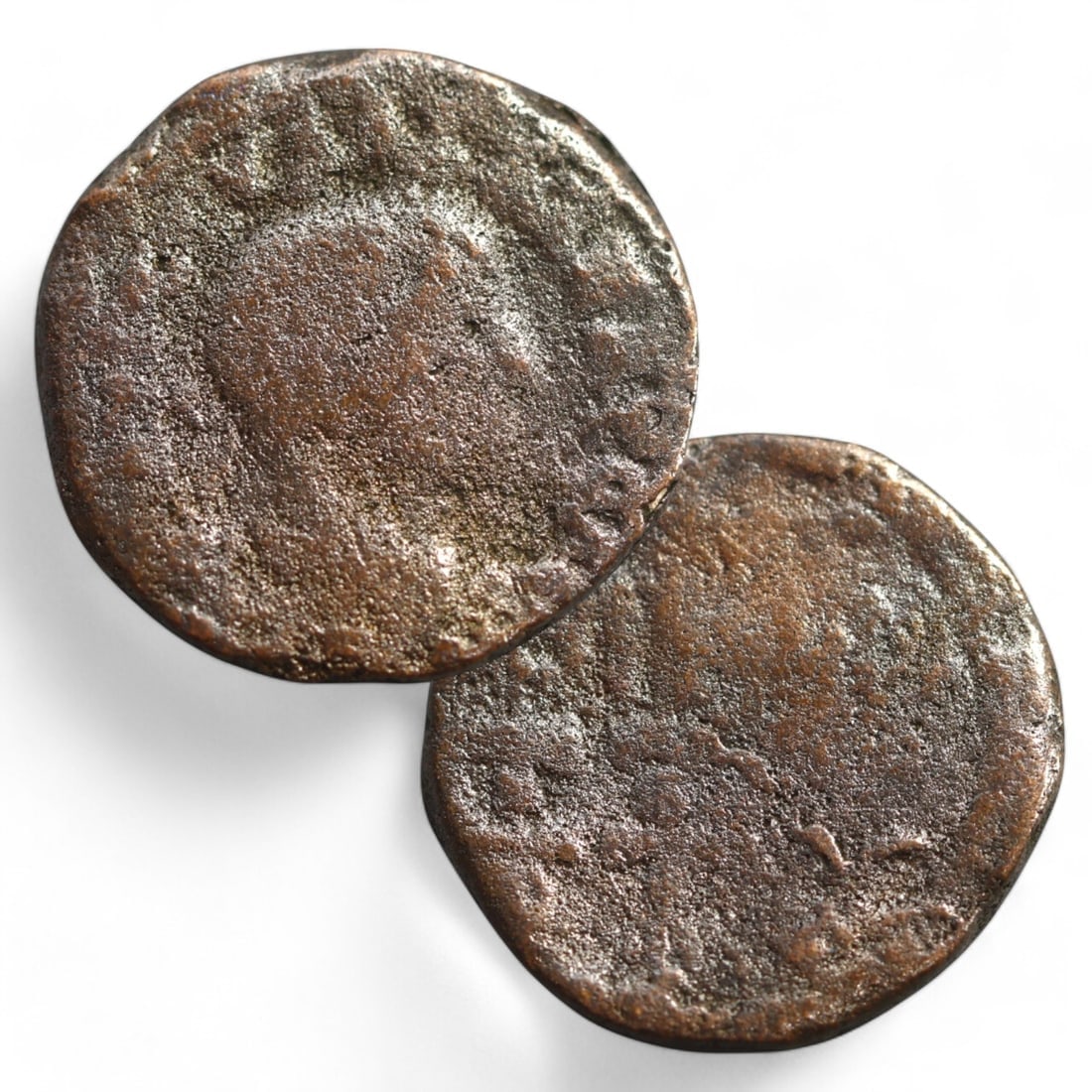 ROMAN PROVINCIAL: AE19 Bronze Coin (4.6g, 19mm): This Roman Provincial bronze coin features a worn obverse, likely depicting the bust of a local ruler or Roman emperor, symbolizing the authority and integration of the issuing province within the Rom