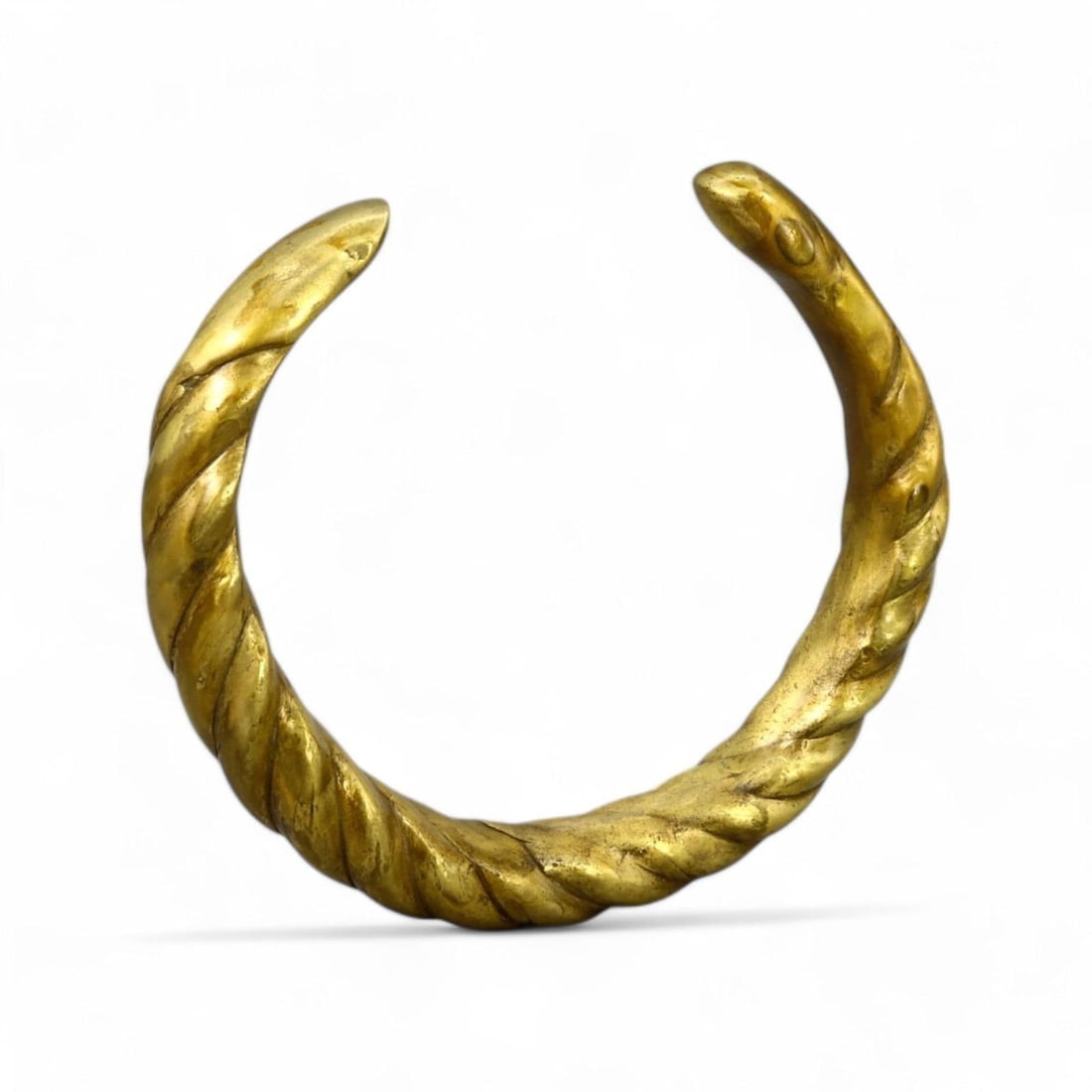 DOGON GOLD-GILT COPPER ALLOY BRACELET, MALI, 19TH-20TH CENTURY (136g, 1.5x8cm) (1 of 2)