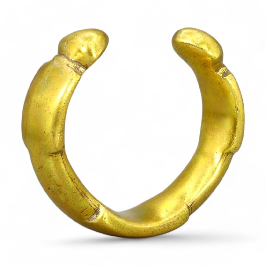 ANTIQUE AFRICAN: Gold-Gilt Bronze Currency Bracelet, 19th-Early 20th Century (233g, 2.5-7cm) (1 of 2)