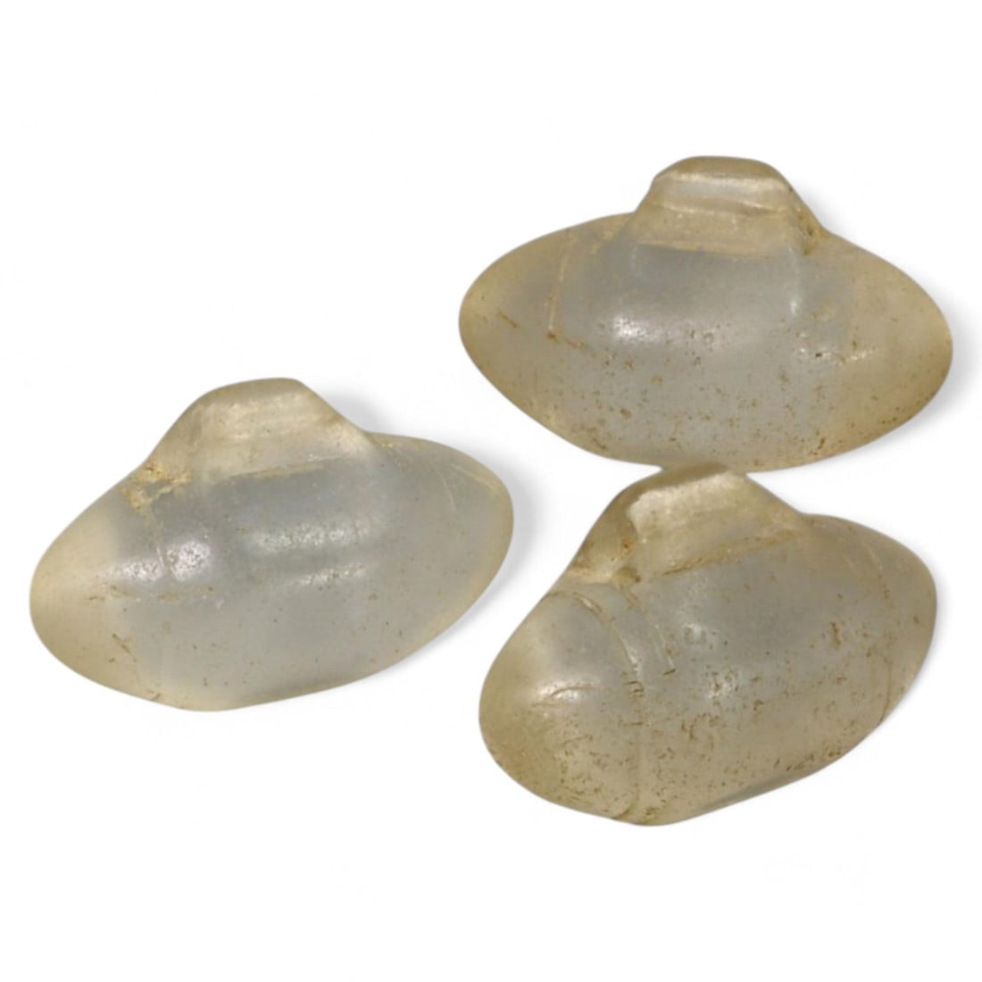 ANTIQUE BOHEMIAN CRYSTAL AMULETS: Set of 3, Circa 19th Century (2.3cm, 16g) (1 of 1)