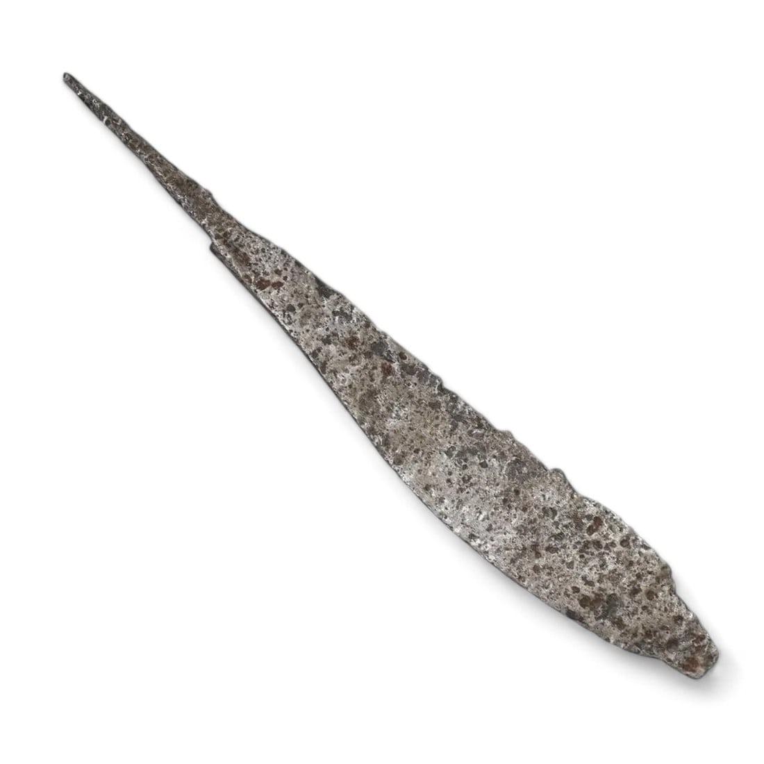 ANTIQUE IRON BLADE: Forged Utility Tool or Weapon Fragment (135g, 27cm) (1 of 2)