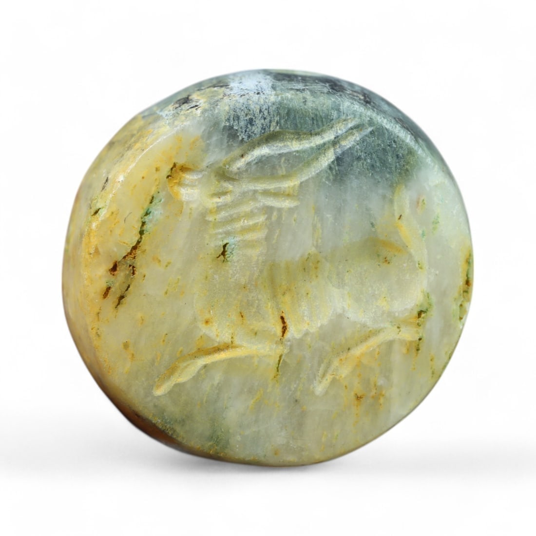 ANTIQUE NEAR EASTERN: Gazelle Stamp Seal Bead (30x25cm, 34g) (1 of 3)