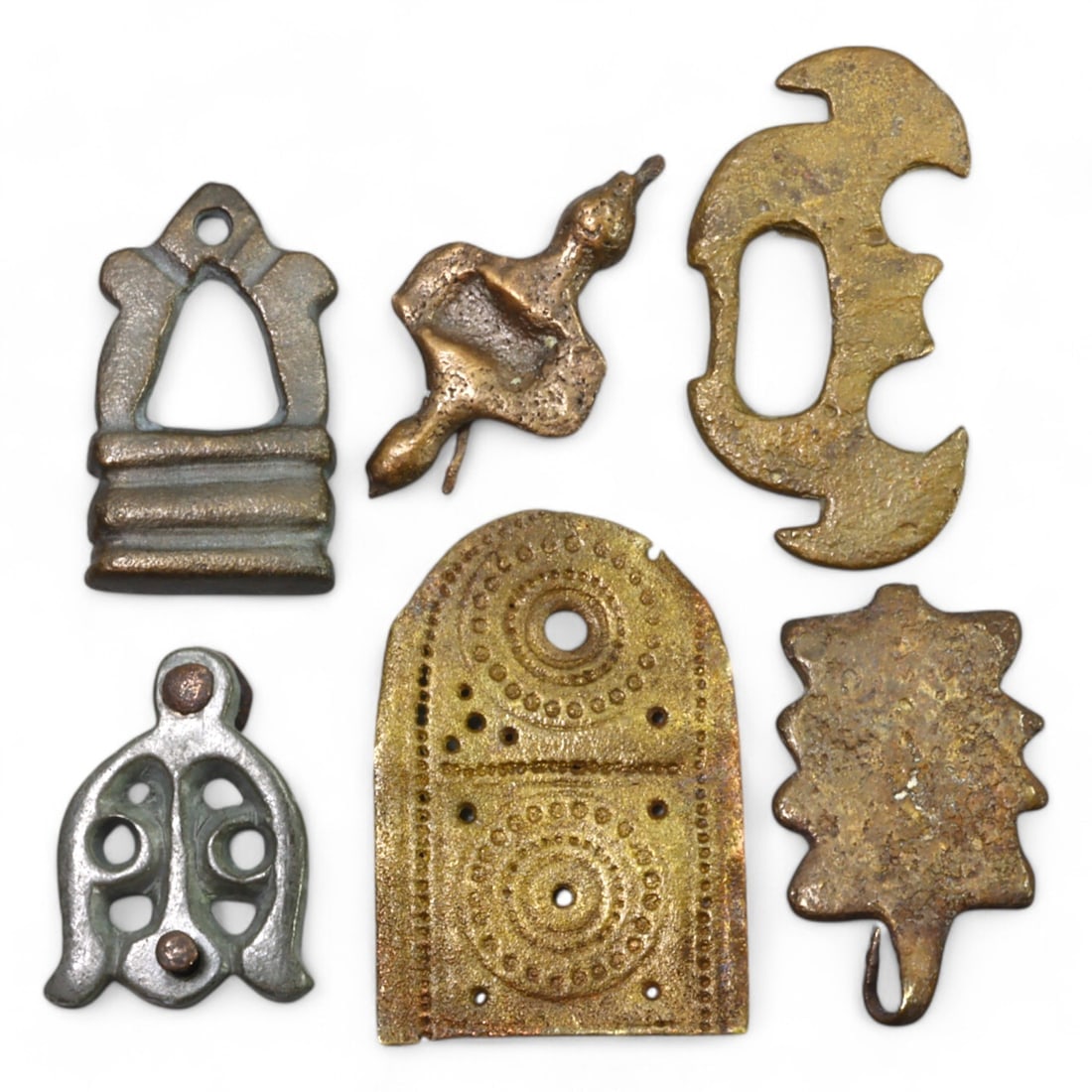 Antique Bronze Ornaments, Mixed Set (12g, 2.5-3cm, 6pcs) (1 of 1)