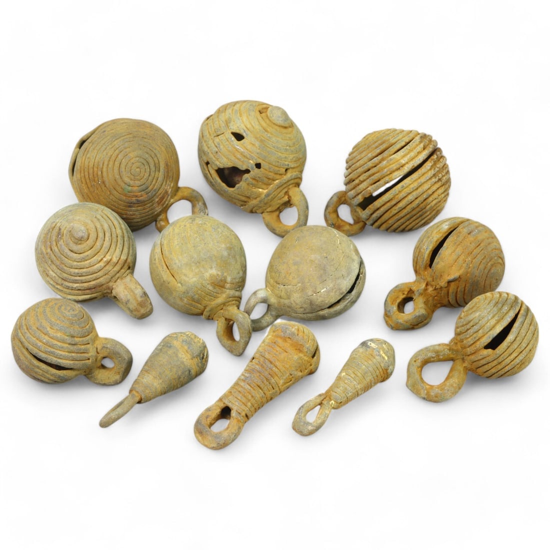 AFRICAN TRIBAL: Lot of West African Bronze Bells (125g, 1-2cm each) (1 of 1)