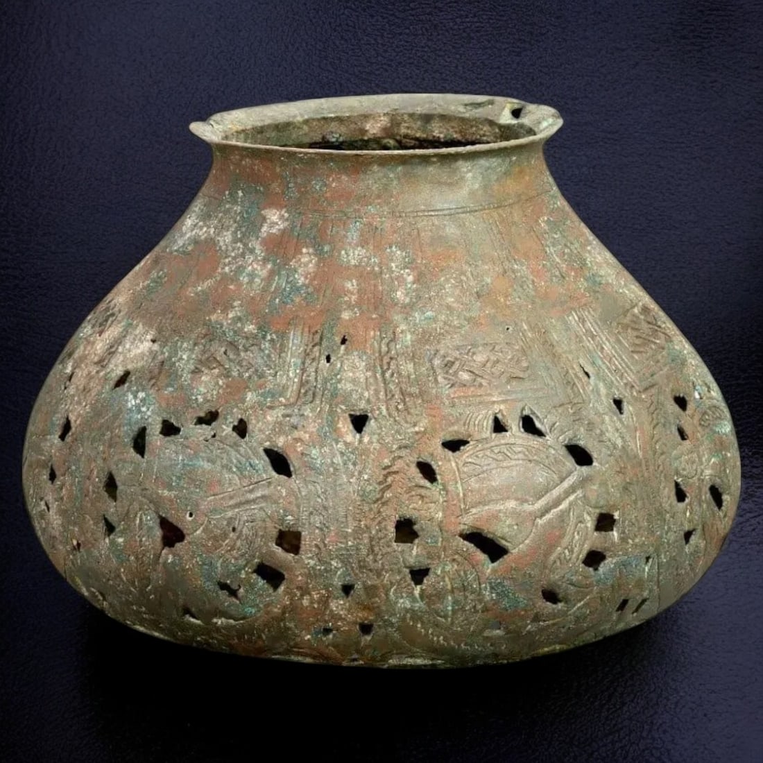 SELJUK ERA: Elaborately Pierced Islamic Bronze Incense Burner, 11th-13th Century CE (1015g, 18x13cm) (1 of 5)