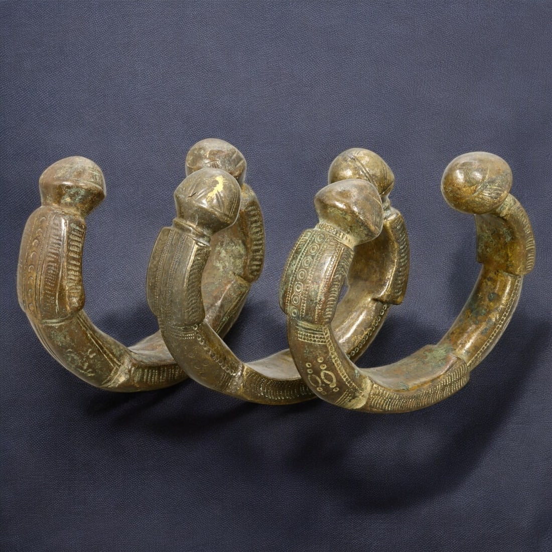 AFRICAN BRONZE CURRENCY BRACELETS: Ornamental Trade Items, West Africa (943g, 8cm) (1 of 2)