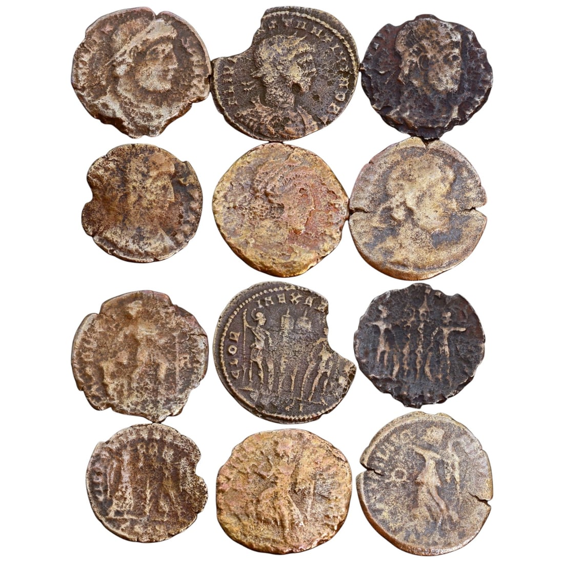 LOT OF 6 ANCIENT ROMAN IMPERIAL BRONZE COINS, 14-17mm, 8.7g (1 of 3)