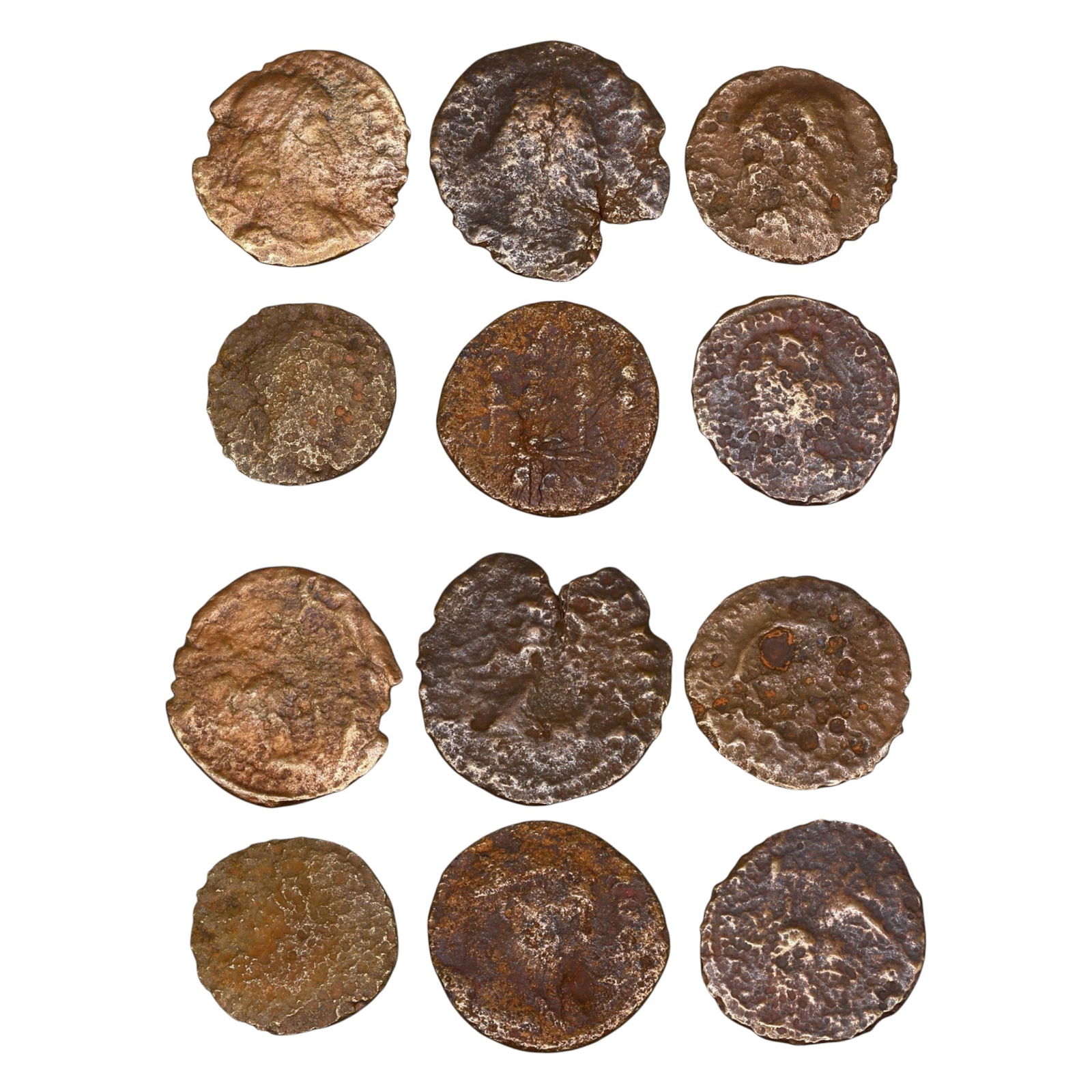 LOT OF 6 ANCIENT ROMAN IMPERIAL BRONZE COINS, 15-19mm, 13.4g (1 of 3)