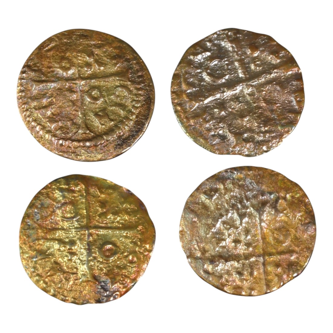 SPAIN: Philip III Silver Diner - Barcelona Mint, 1621 (Lot of 4 Coins) (1 of 2)