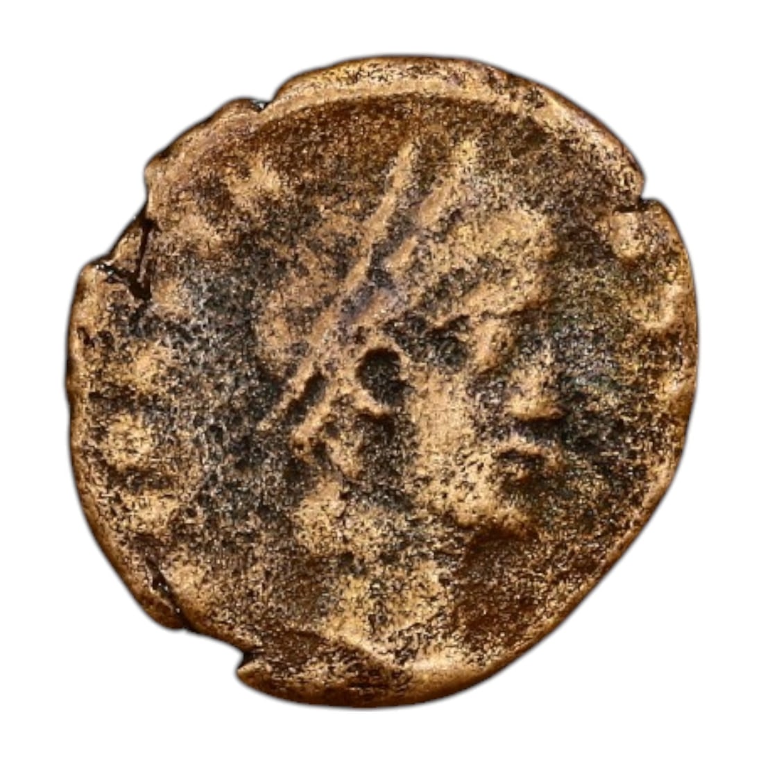 ROMAN EMPIRE: Ancient AE Bronze Coin, 1g, 15mm: Spanning over 1,000 years of history, Roman bronze coins circulated from the early days of the Roman Republic (509-27 BC) through the height of the Imperial era (27 BC - 476 AD) and into the diverse p