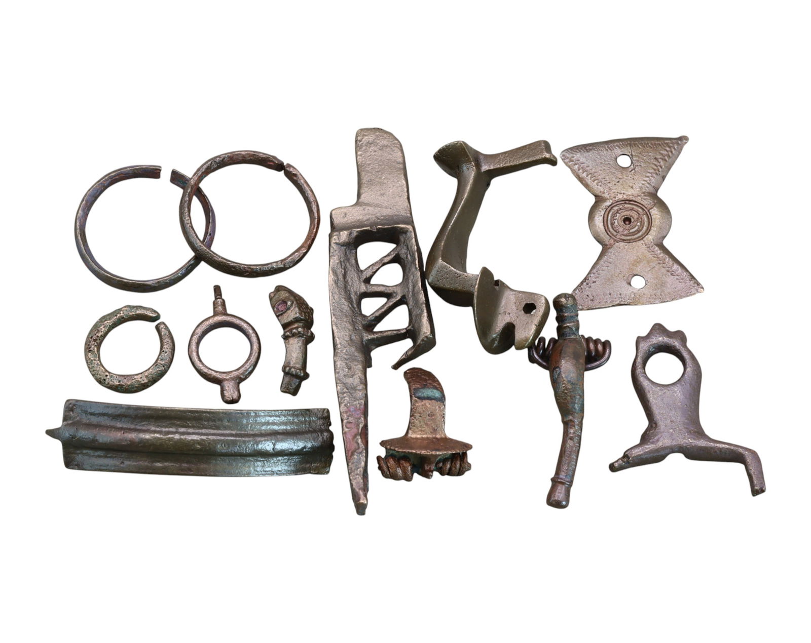 ROMAN EMPIRE: Assorted Bronze Artifacts - 12-Piece Collection (1.5-7cm, 65g) (1 of 1)