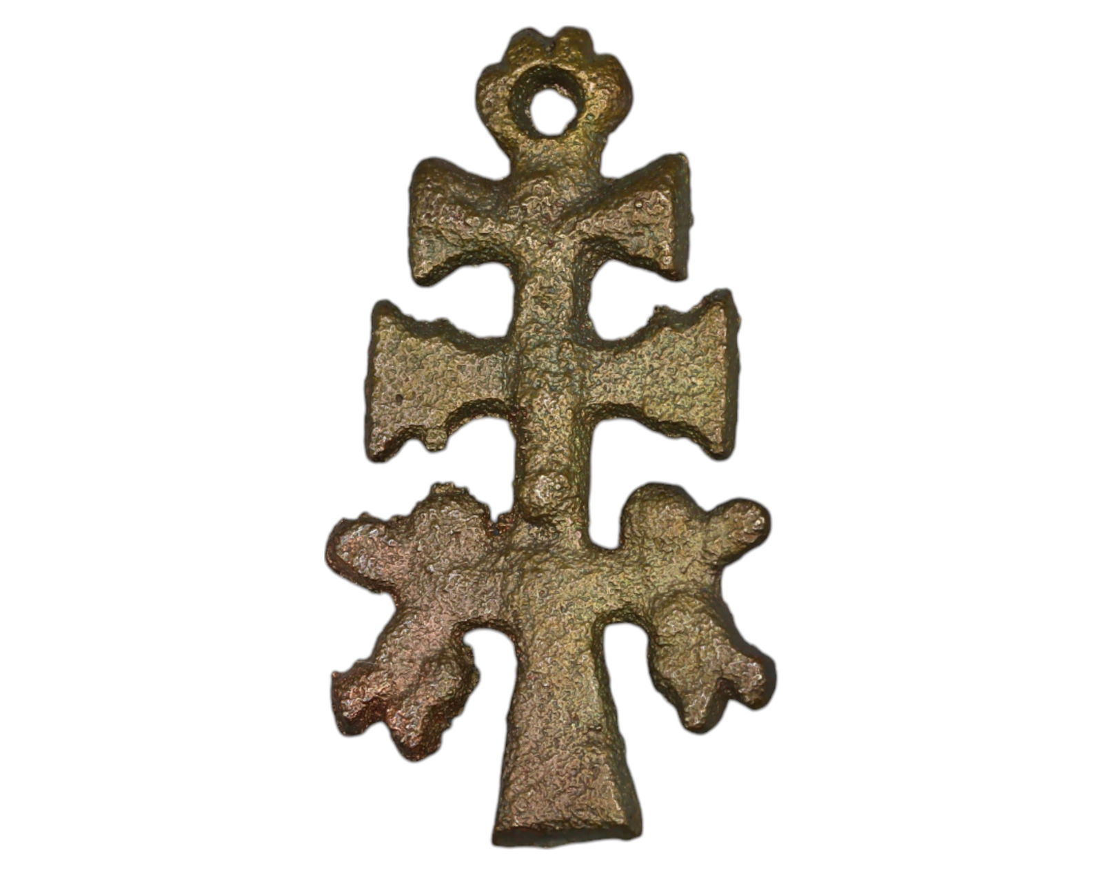 EUROPE: Papal Triple Cross Pendant - Bronze, Medieval Style (1 of 3)