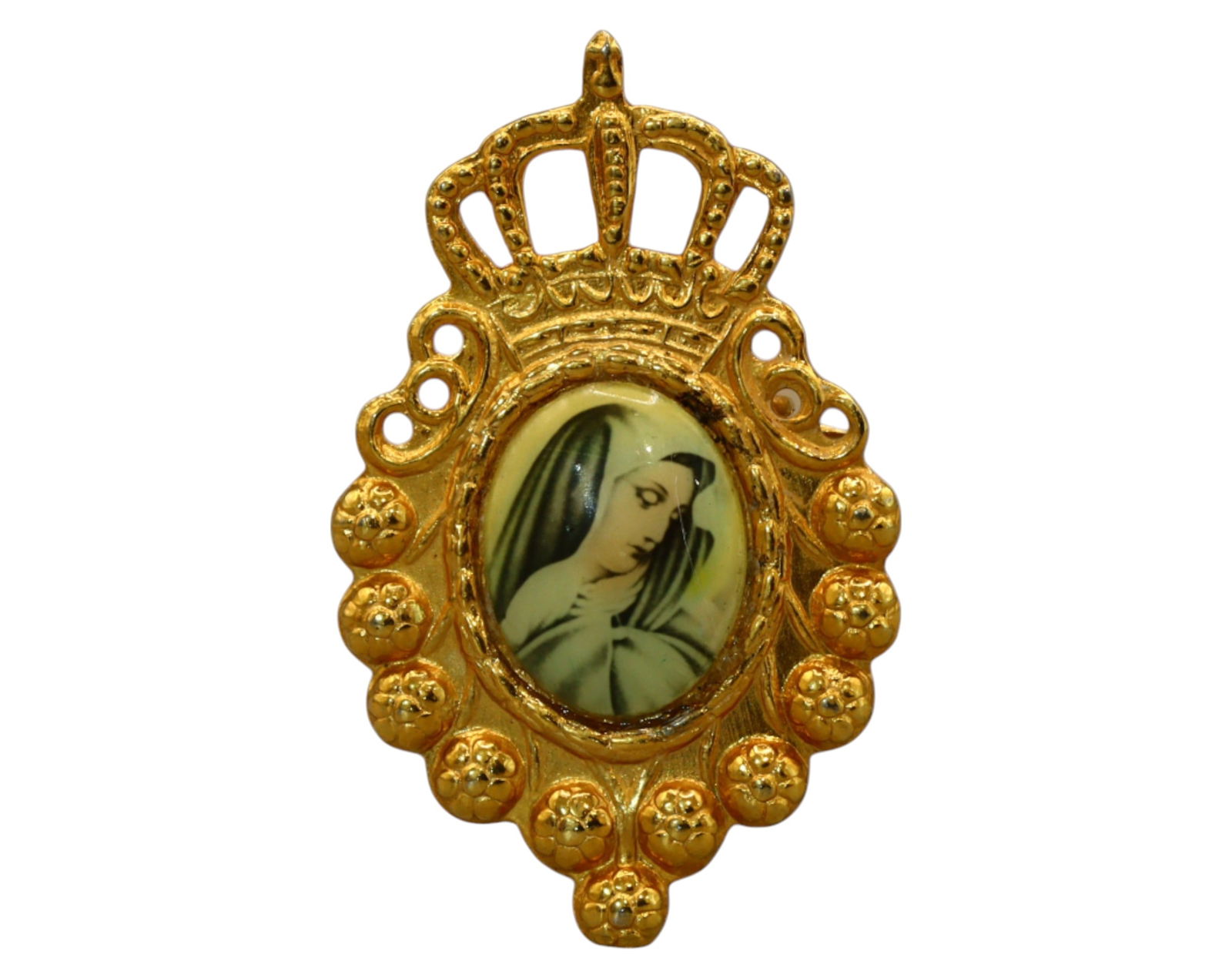 SPAIN: Our Lady of Sorrows Pin - 20th Century (1 of 3)