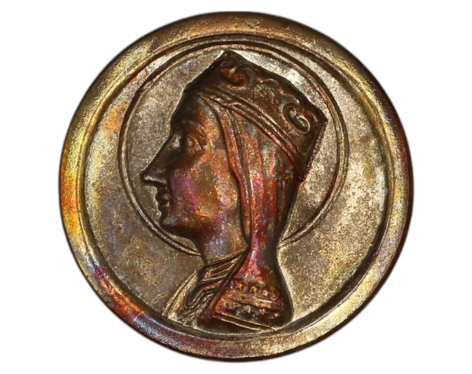 FRANCE: Joan of Arc Bronze Plaque - Commemoration, Circa 1900 (1 of 3)