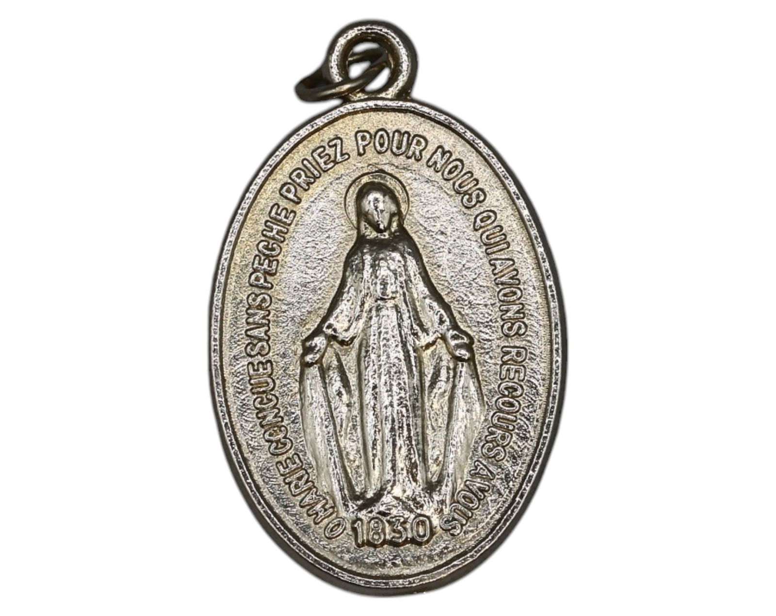 FRANCE: Silvered Miraculous Medal - Immaculate Conception, 1830 (1 of 3)
