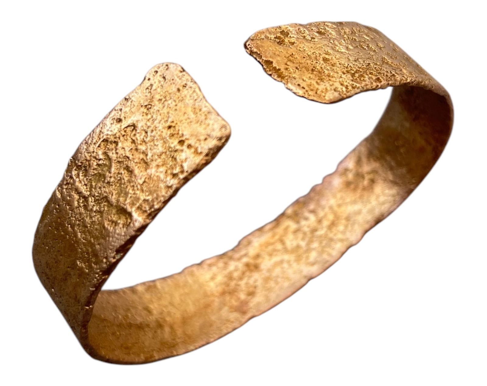 VIKING: Gold-Gilt Bronze Bracelet Bangle - 5.5x4cm, 18g (1 of 4)