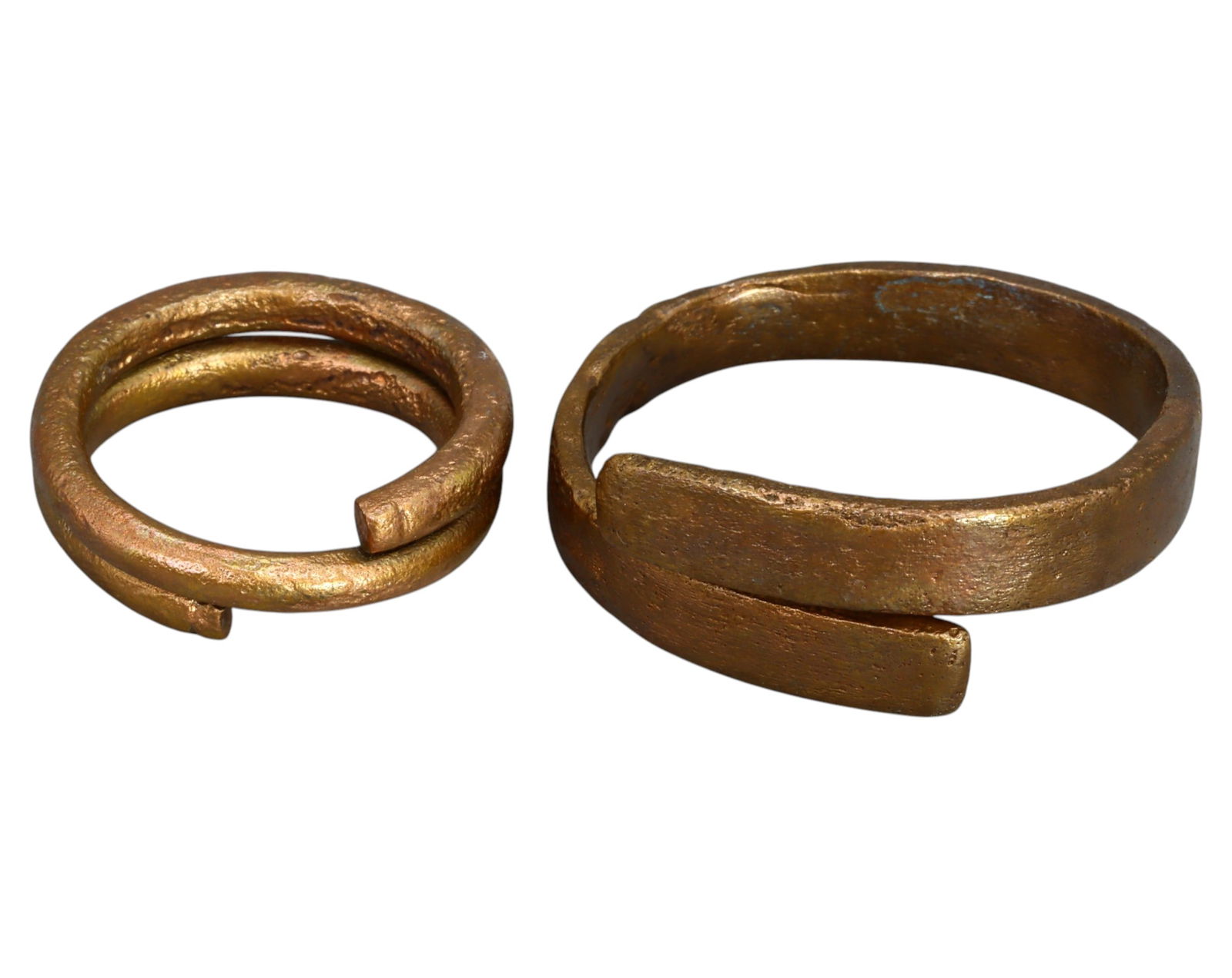 CELTIC EUROPE: Bronze Proto-Ring Money - Warrior & Trader Currency, 2pcs, 27-37mm, 27g (1 of 1)