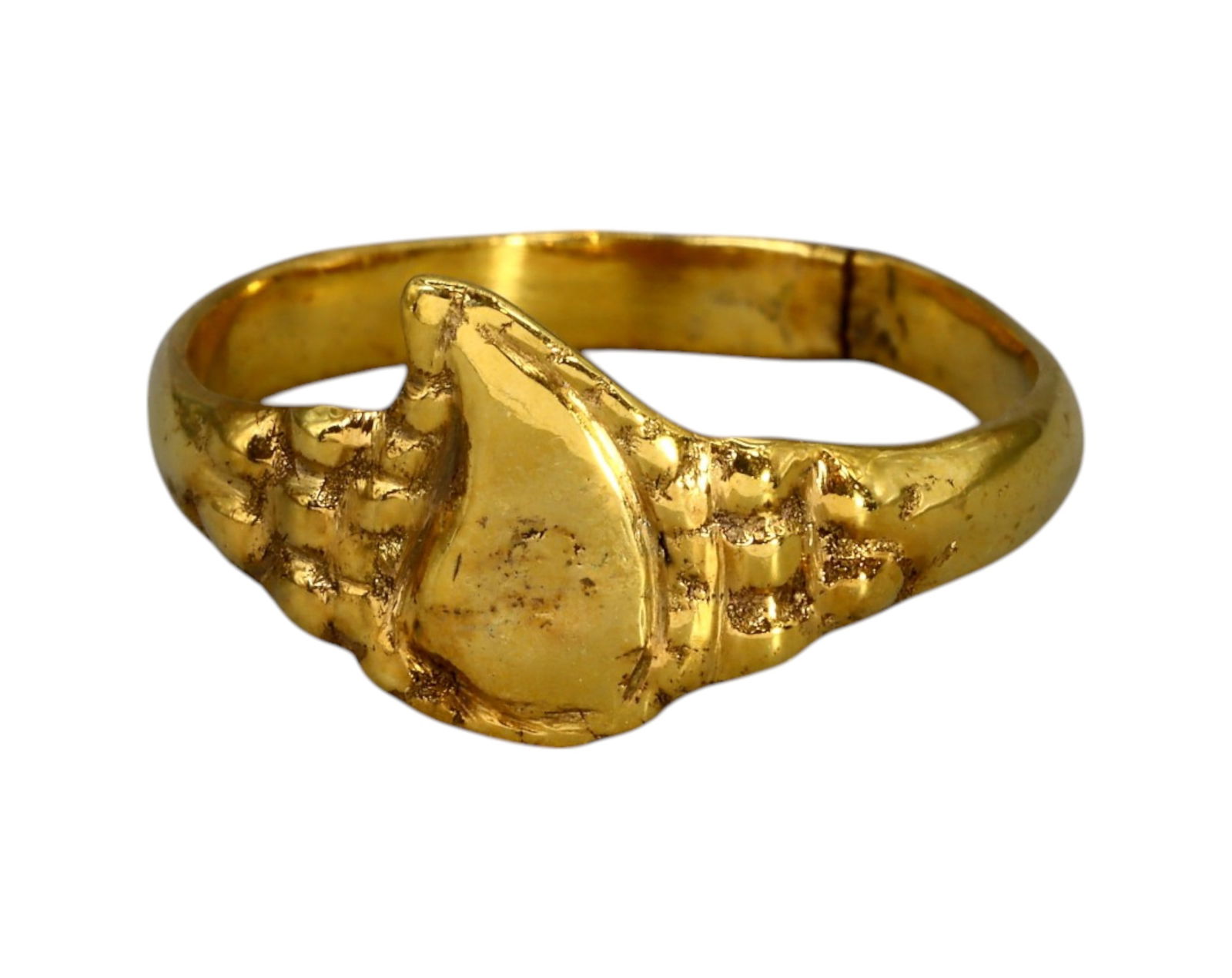 SCANDINAVIA: Viking Age Gold Gilt Ring - 9th-11th Century (1 of 2)