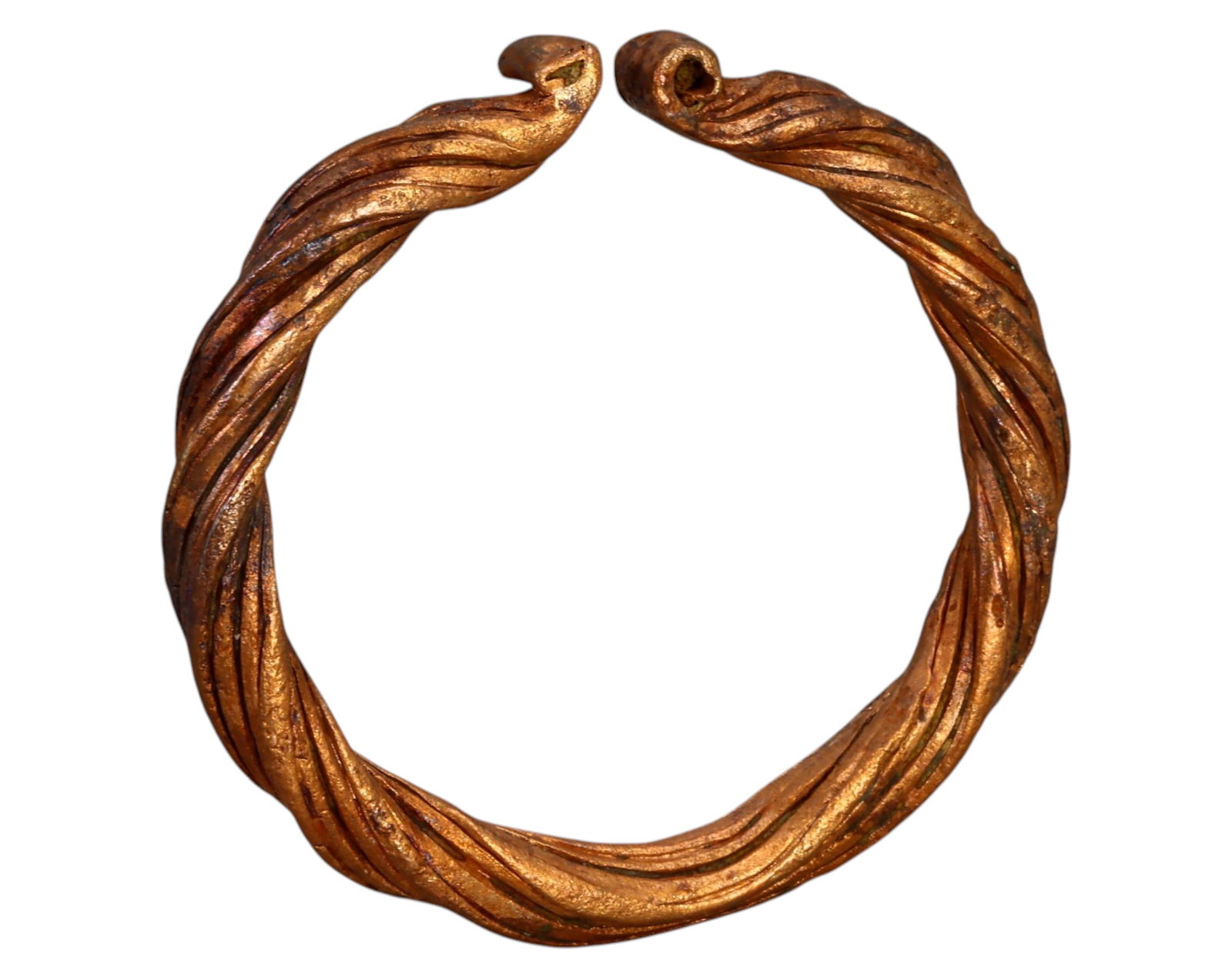 WEST AFRICA: Twisted Copper Currency Bracelet, c. 18th-19th Century (1 of 2)