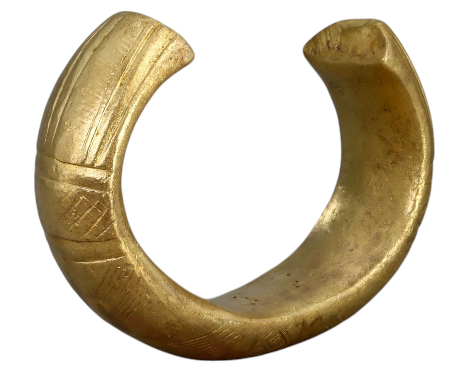 WEST AFRICA: Heavy Brass Manilla Bracelet - Prestige Currency & Status Symbol (1 of 4)