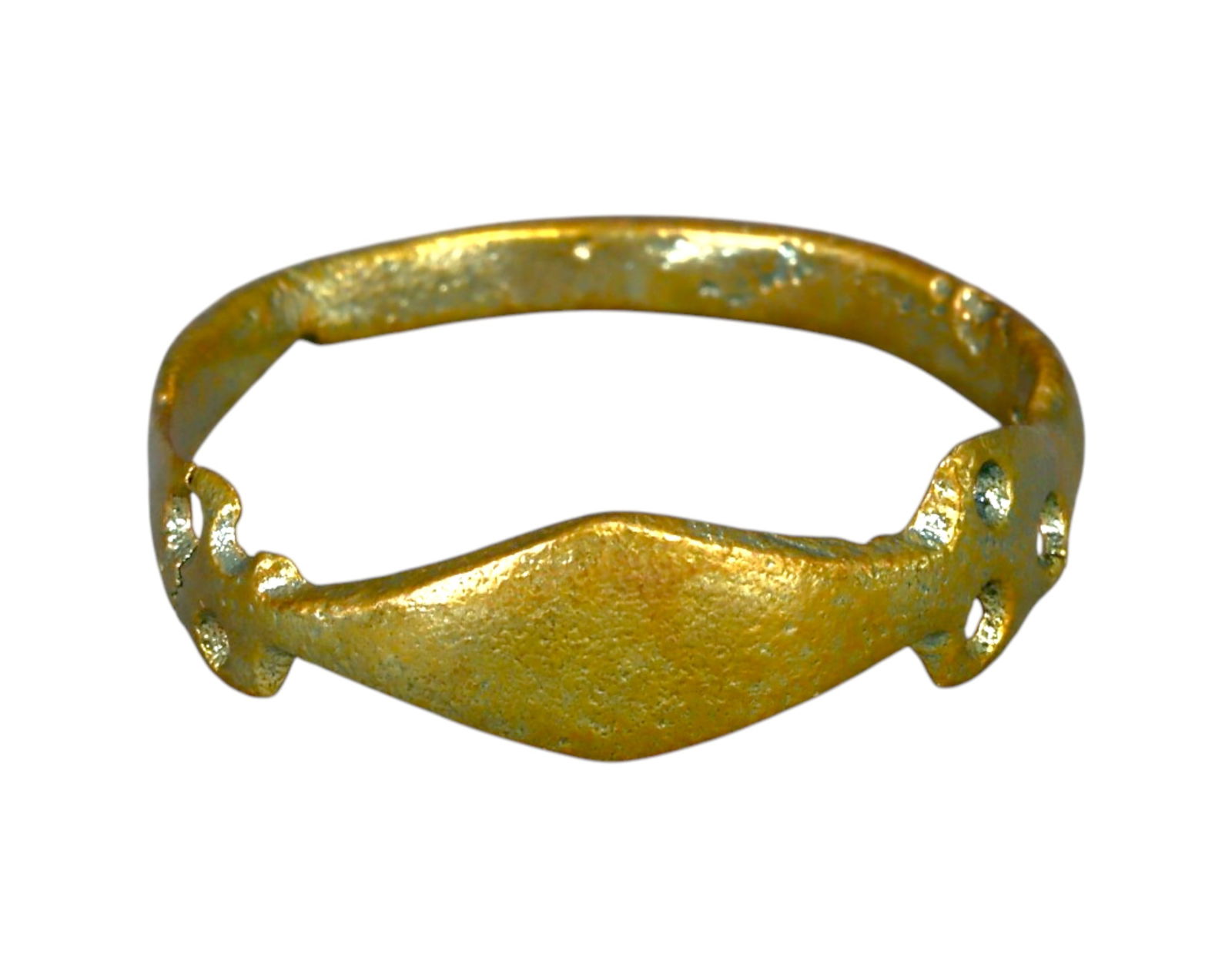 MEDIEVAL EUROPEAN: Bronze Openwork Ring - Viking/Nomadic Influence, 9th-12th Century (1 of 2)