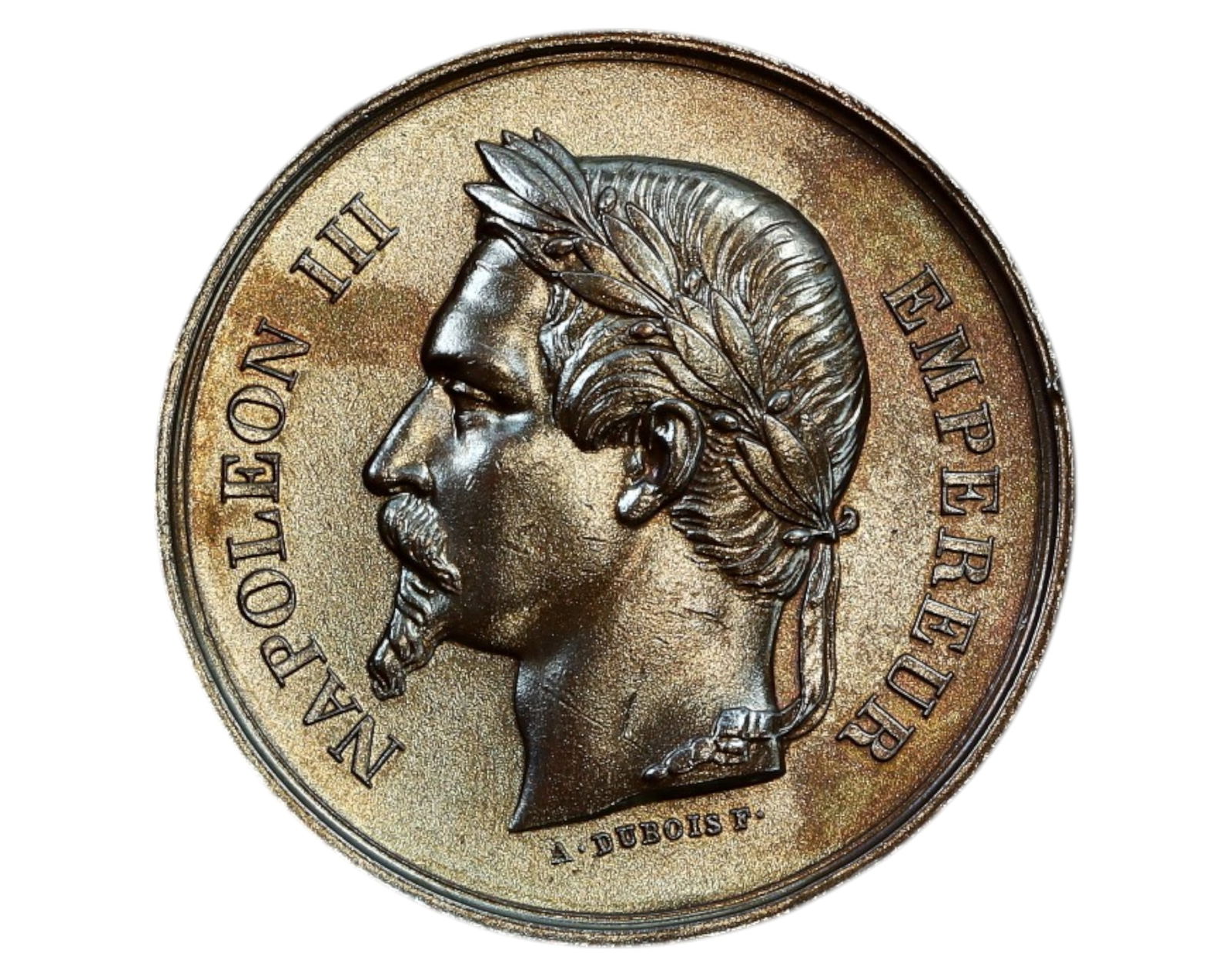 FRANCE: Second Empire - Napoleon III & Empress EUgenie Wedding Bronze Medal, 1853 (1 of 3)