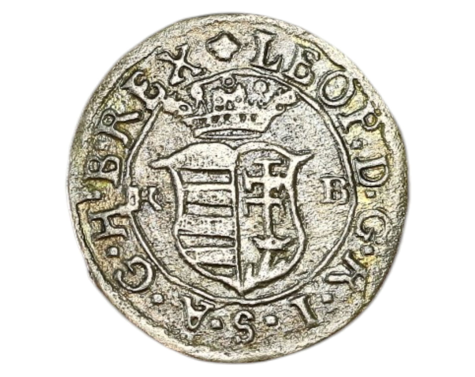 HUNGARY: Leopold I - Billon 1 Duarius, 1696 - Patrona Hungariae (1 of 2)