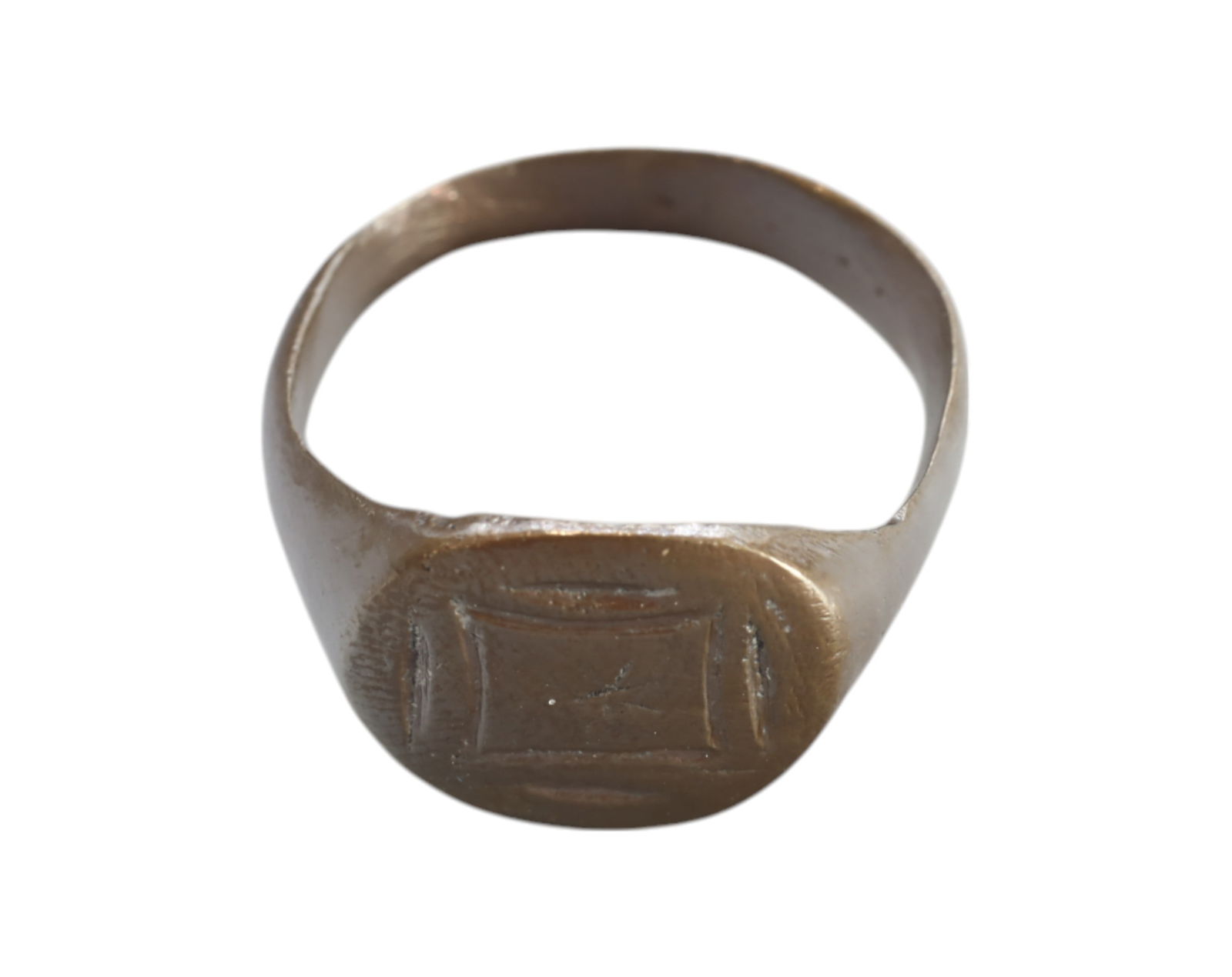 MEDIEVAL BRONZE SEAL RING - 9.5 US Size, 6g (1 of 3)