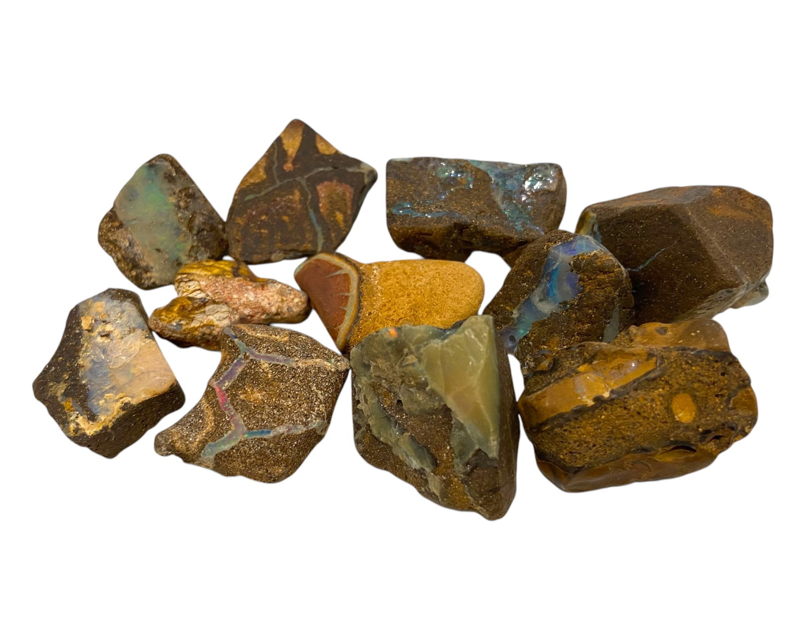 AUSTRALIAN MATRIX BOULDER OPAL - Rough Lot, 56g, 2-2.5cm Each (1 of 5)