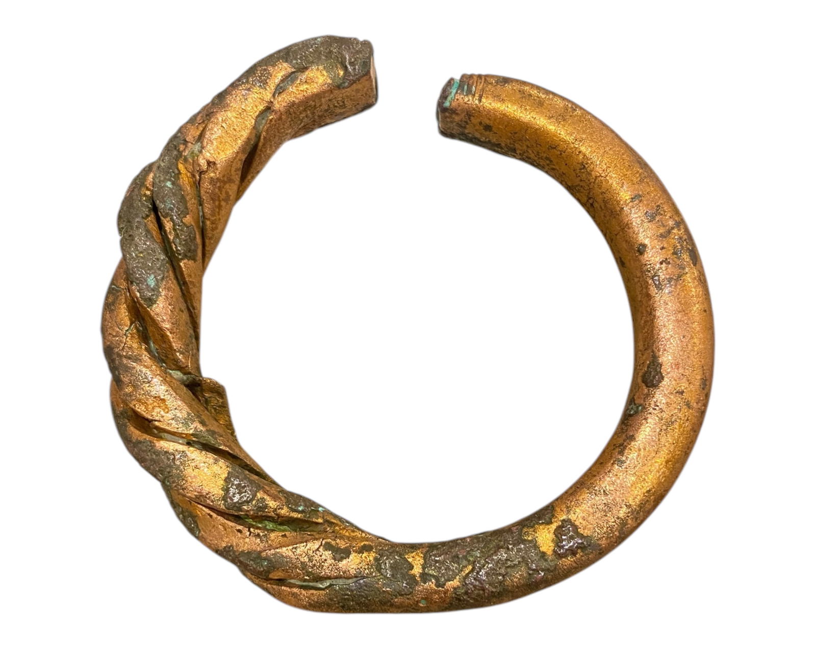 AFRICAN: Gilt Bronze Bracelet Currency - 7.5x7cm, 143g (1 of 5)