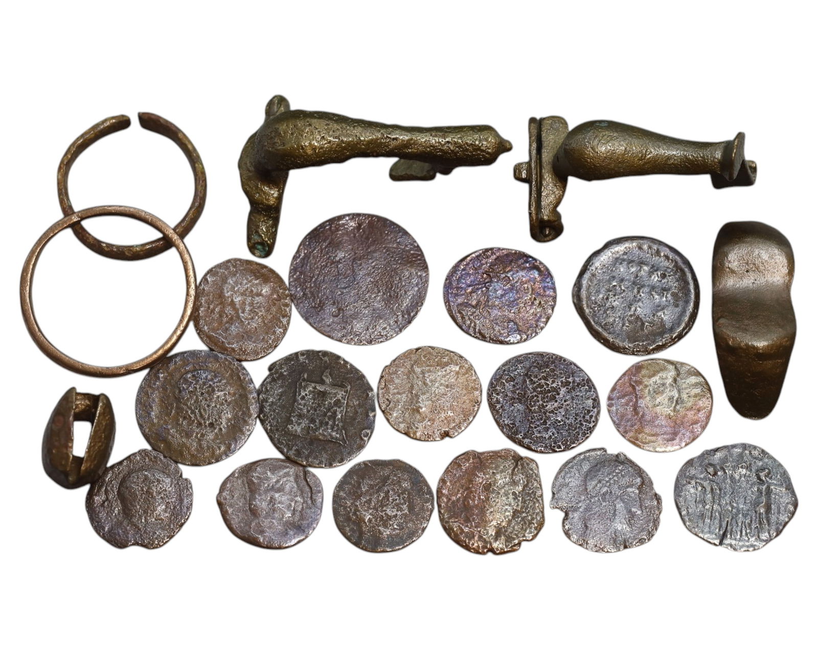 ANCIENT & MEDIEVAL: Mixed Bronze Relics & Coins - 21 Pieces, Various Periods (1 of 1)