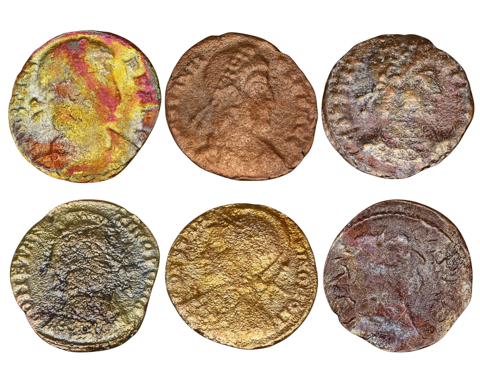 ROMAN EMPIRE: Lot of 6 AE Coins - Gloria Exercitus & Victory Types, 15-16mm (1 of 3)