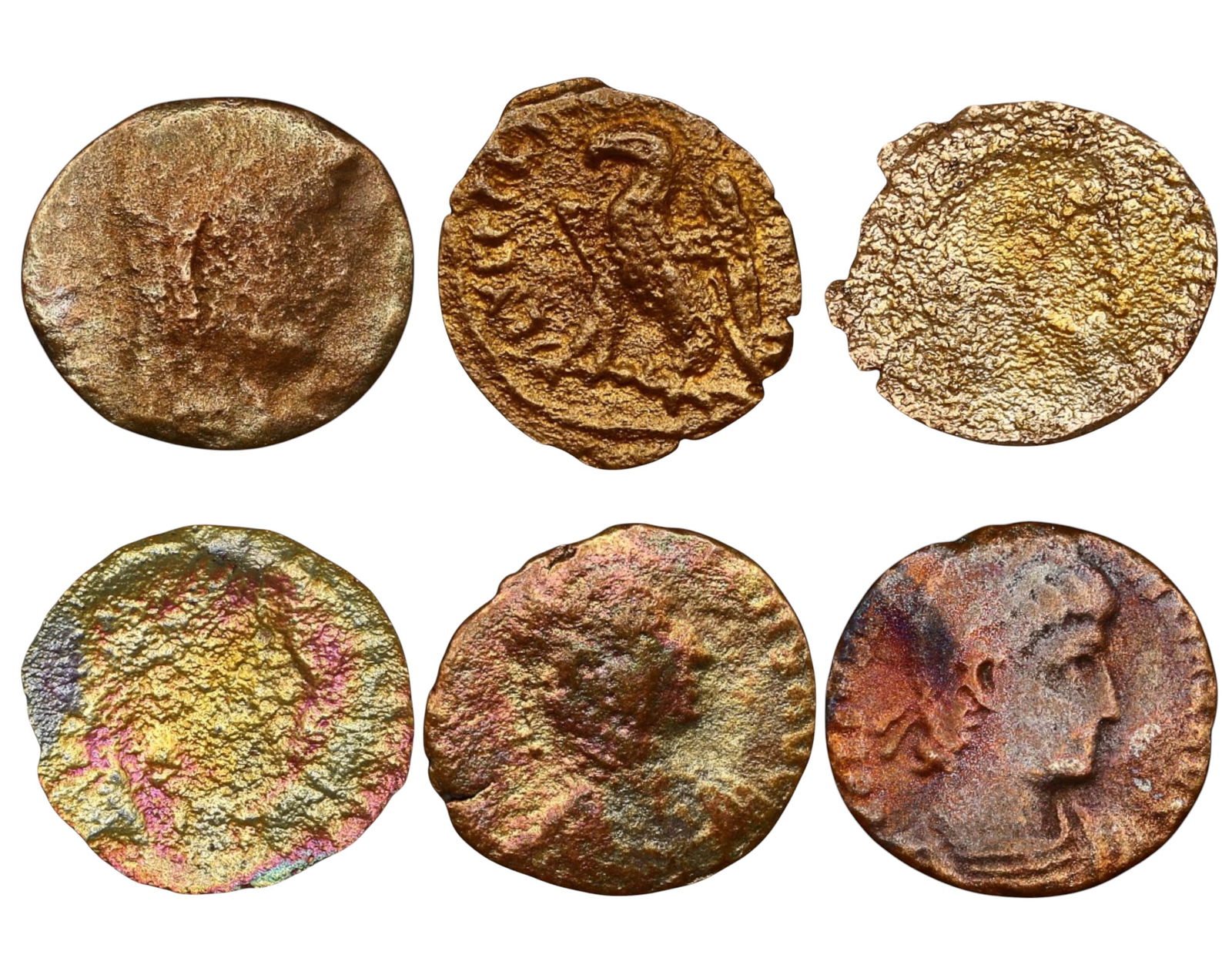 ROMAN & PTOLEMAIC: Constantinian & Ptolemaic Bronze - 6-Coin Lot (13-15mm) (1 of 3)