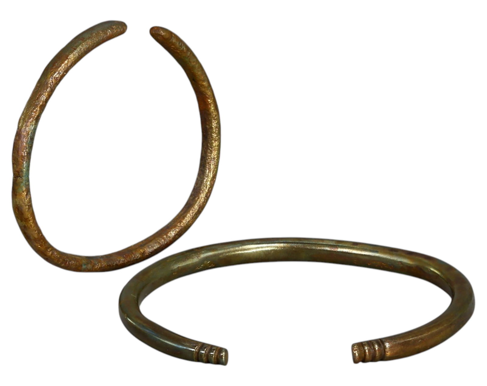 WEST AFRICA: Pair of Bronze Currency Bracelets, c. 17th-19th Century (1 of 1)