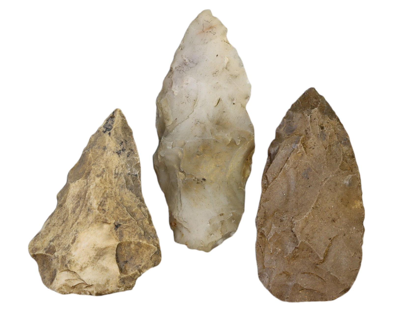 NORTH AMERICA: Native American Flint Projectile Points & Blades (3 pcs) - Pre-Columbian Era (1 of 1)