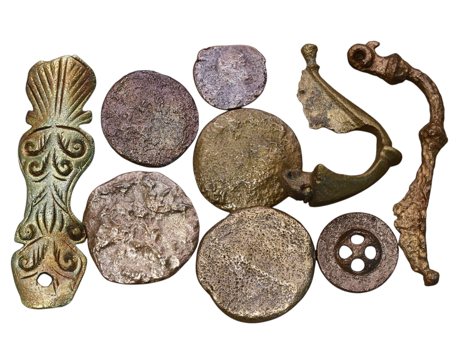 ANCIENT BRONZE RELICS - Mixed Artifacts, Various Periods (9pcs, 45g, 1.5-5cm) (1 of 2)