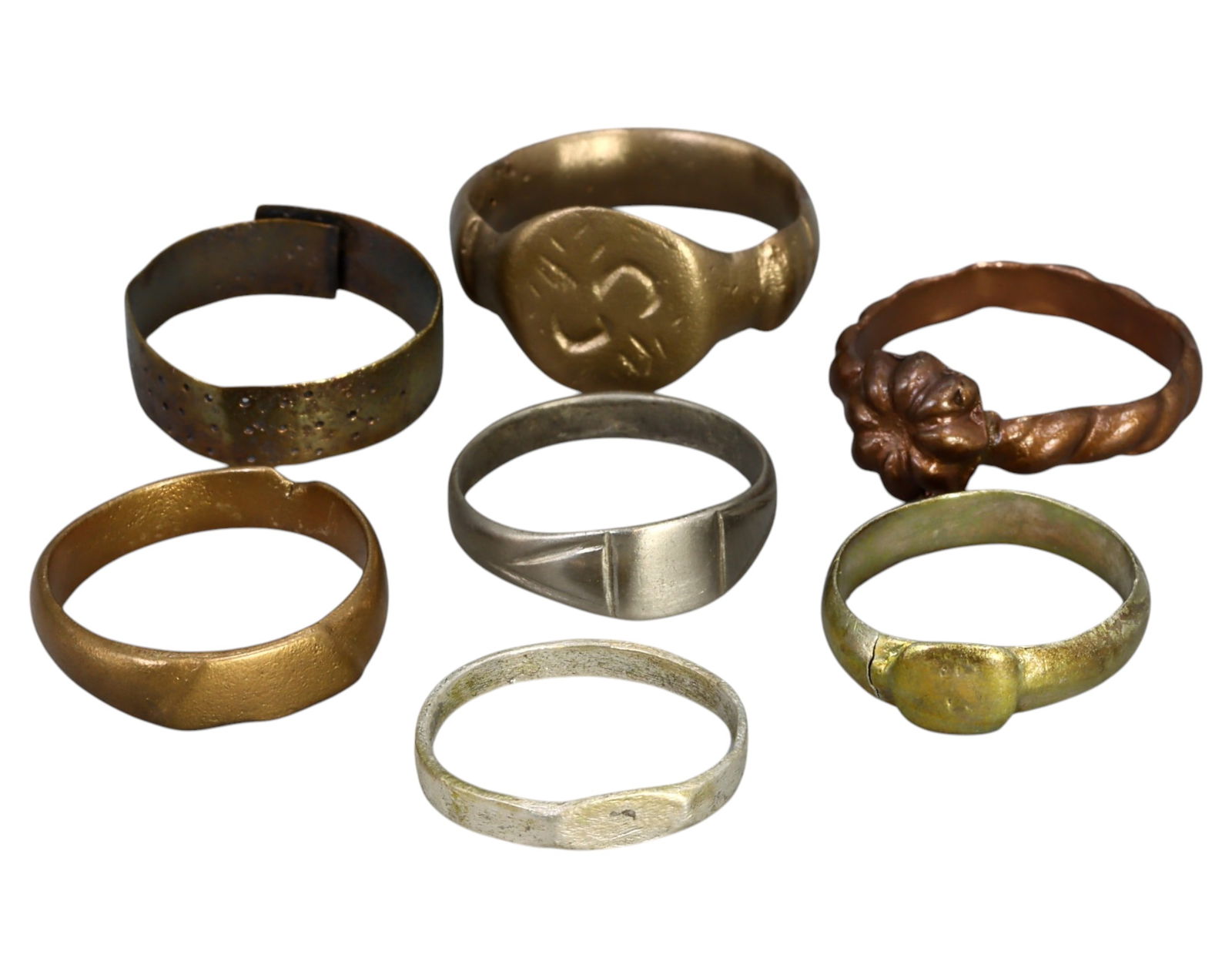 MEDIEVAL & POST-MEDIEVAL: Mixed Metal Rings (7 pcs) - 12th-17th Century (1 of 1)