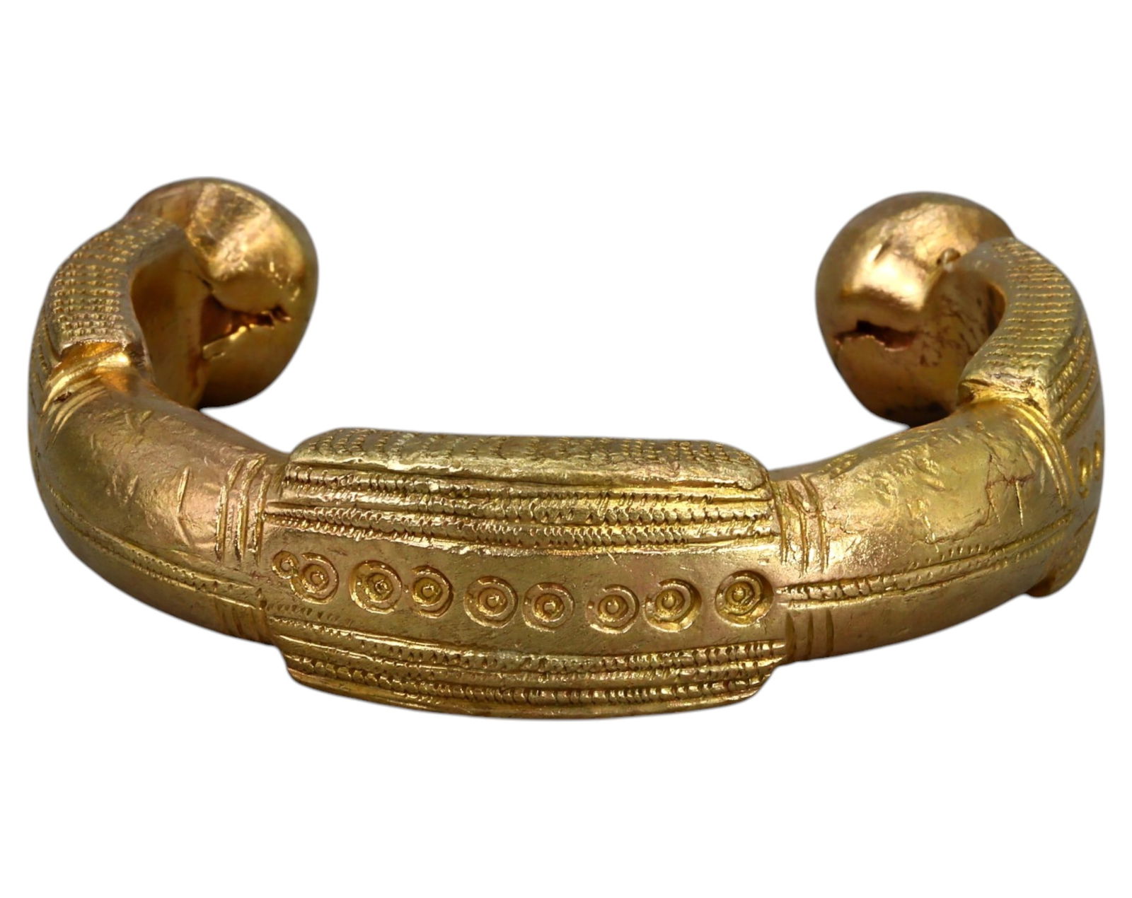 WEST AFRICA: Ornate Brass Manilla Bracelet - Prestige & Trade Currency (1 of 3)
