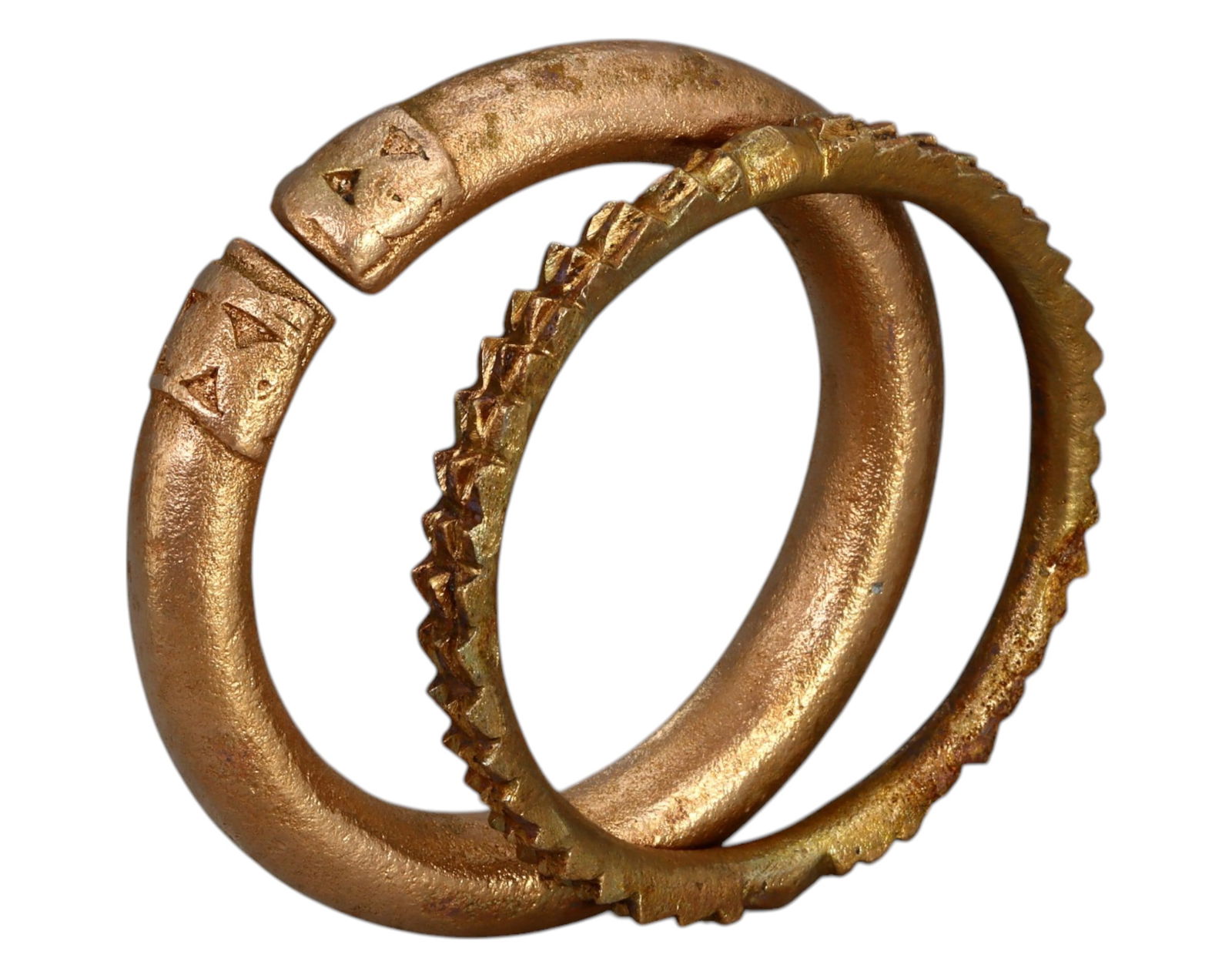 AFRICA: Tribal Bracelet Currency - Bronze, 7-8cm, 240g (Set of 2) (1 of 3)