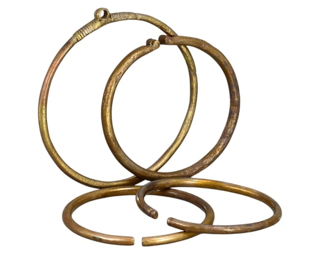 WEST AFRICA: Bronze Currency Bracelets (Set of 4), c. 17th-19th Century (1 of 1)