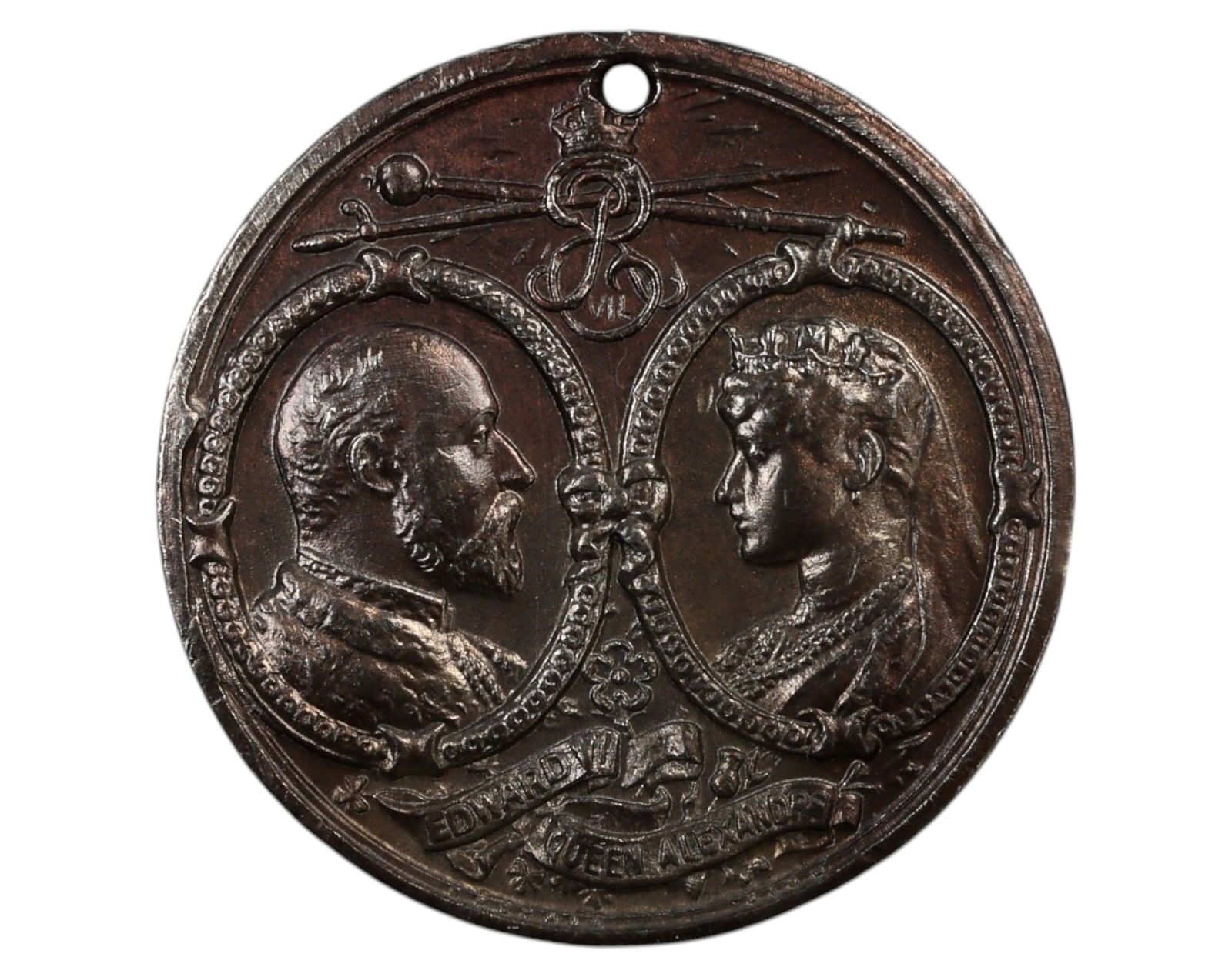 UNITED KINGDOM: Edward VII Coronation Medal Coin - Bronze, Guisborough Priory, 1902 (1 of 3)