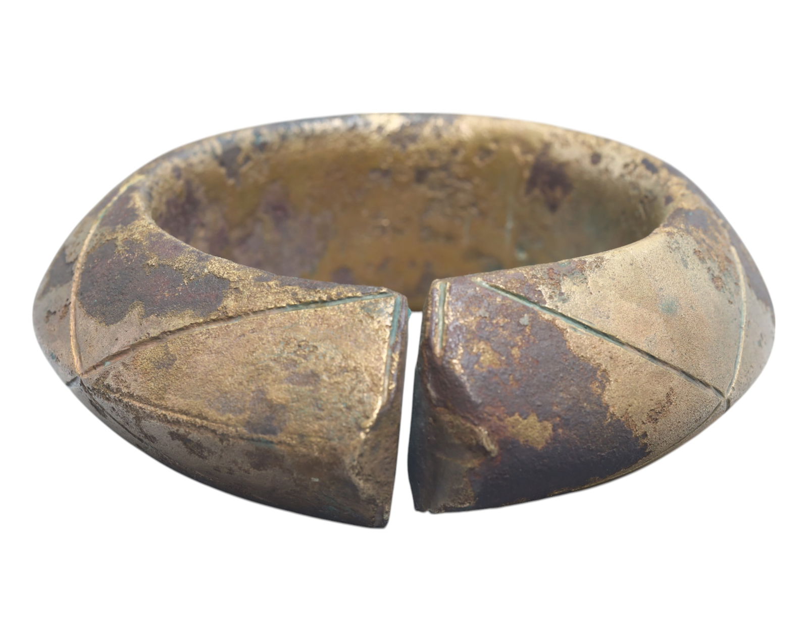 WEST AFRICA: Baule Heavy Bronze Currency Bracelet - 19th Century, 732g, 9-10cm (1 of 5)