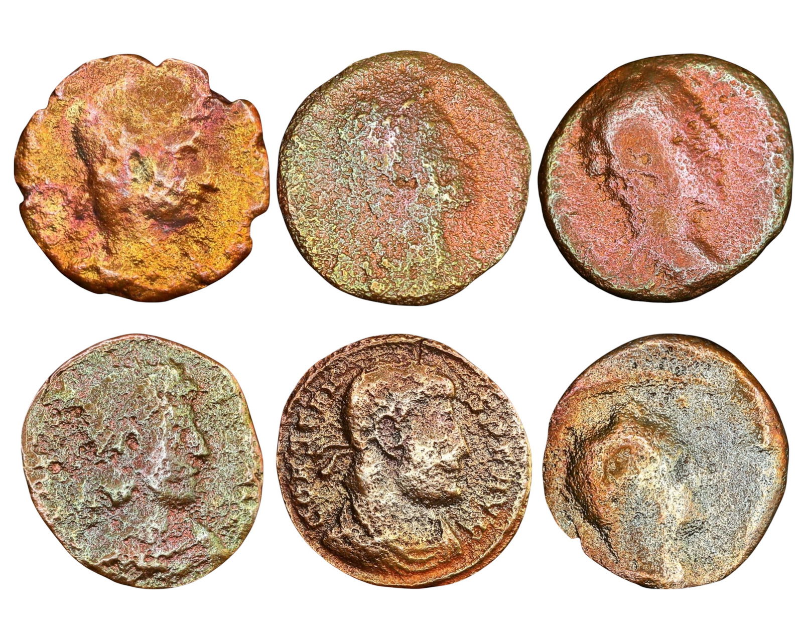 ROMAN EMPIRE: Lot of 6 AE Coins - Late Imperial & Military Types, 14-17mm (1 of 3)